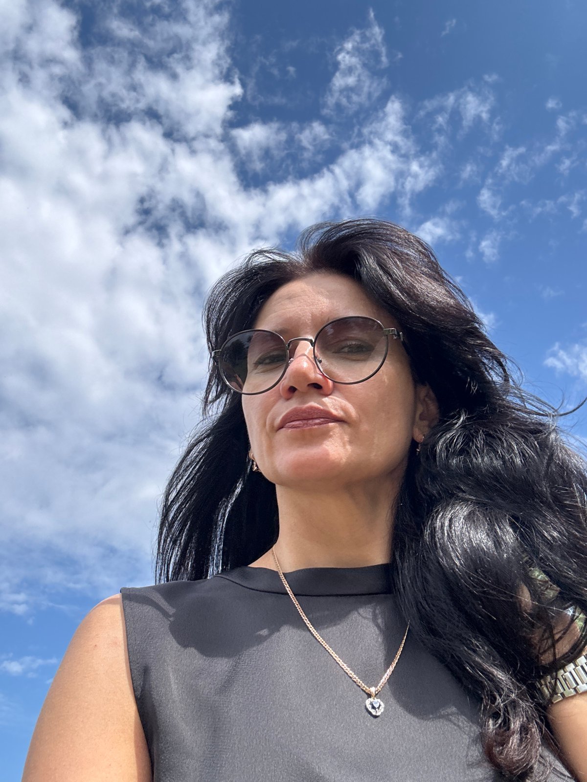 Looking up into the summer sky in Chaikovsky