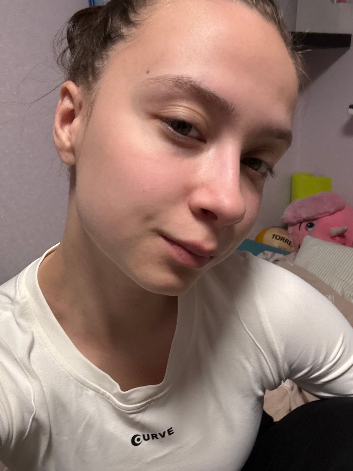 Woman photographed in white CURVE shirt in Прикамский, Russia
