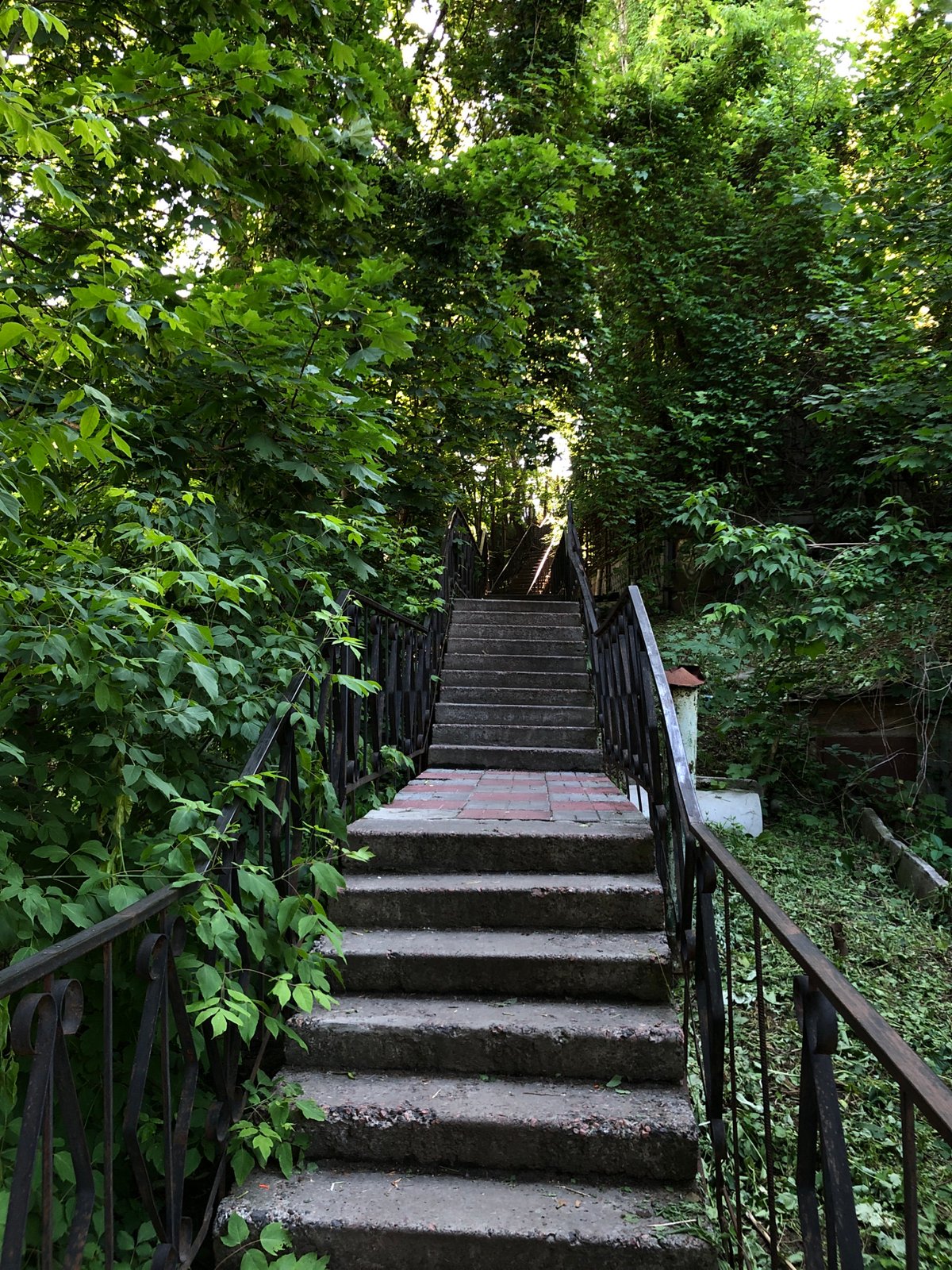 Urban architecture and pathways documented during morning walkthrough