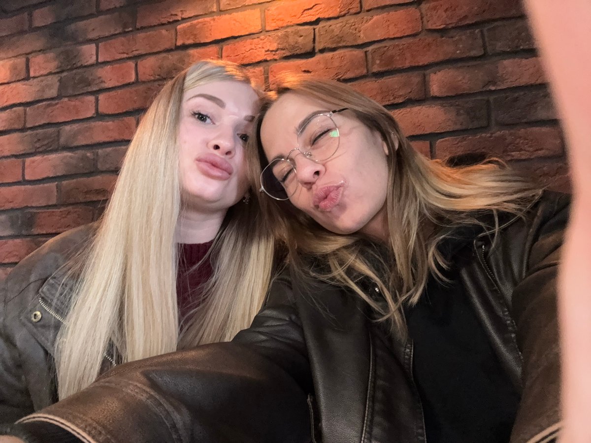 Two women photographed together in Ust-Ilimsk, Russia
