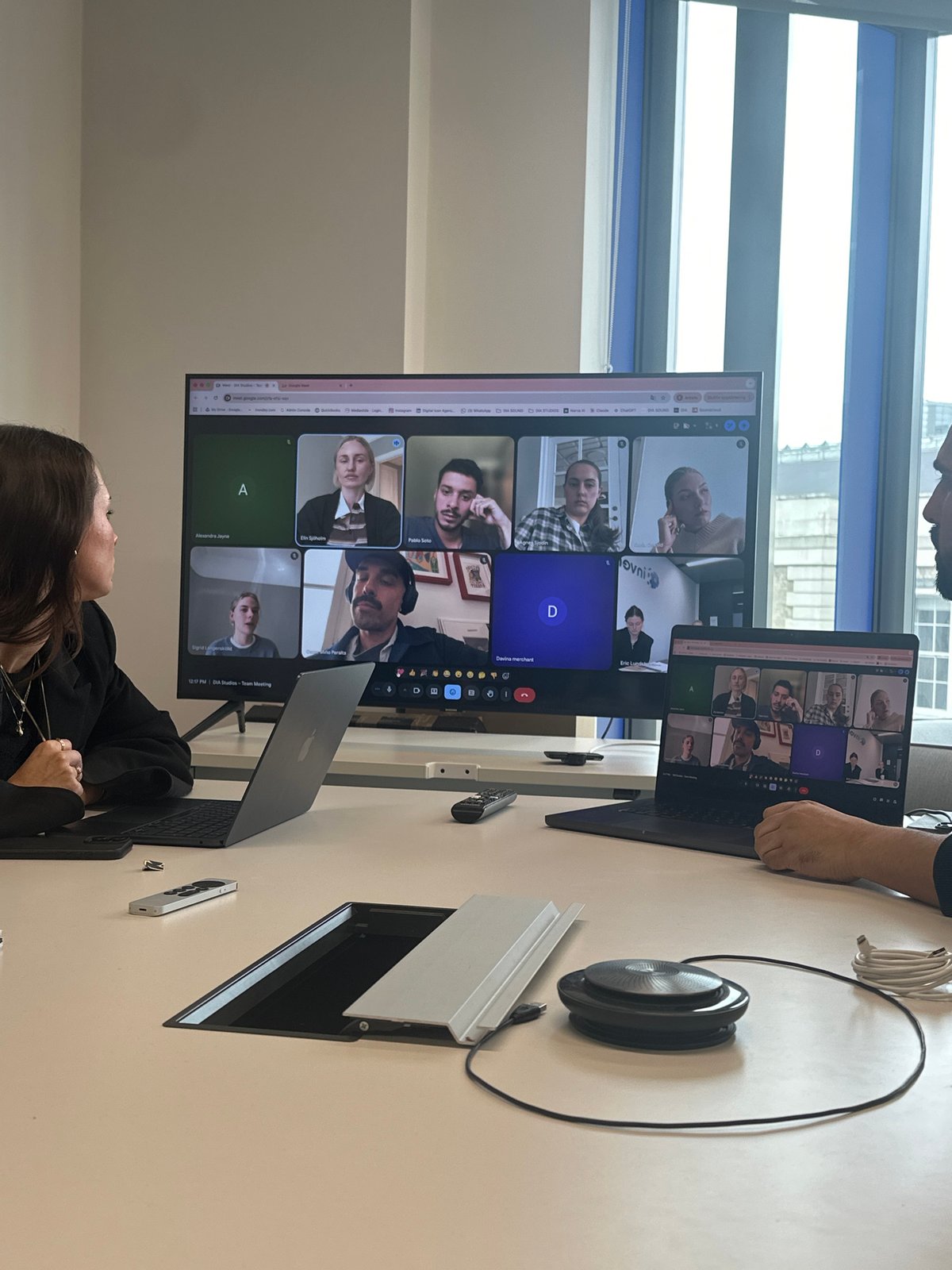 London witnesses document work meeting, meal, social media post