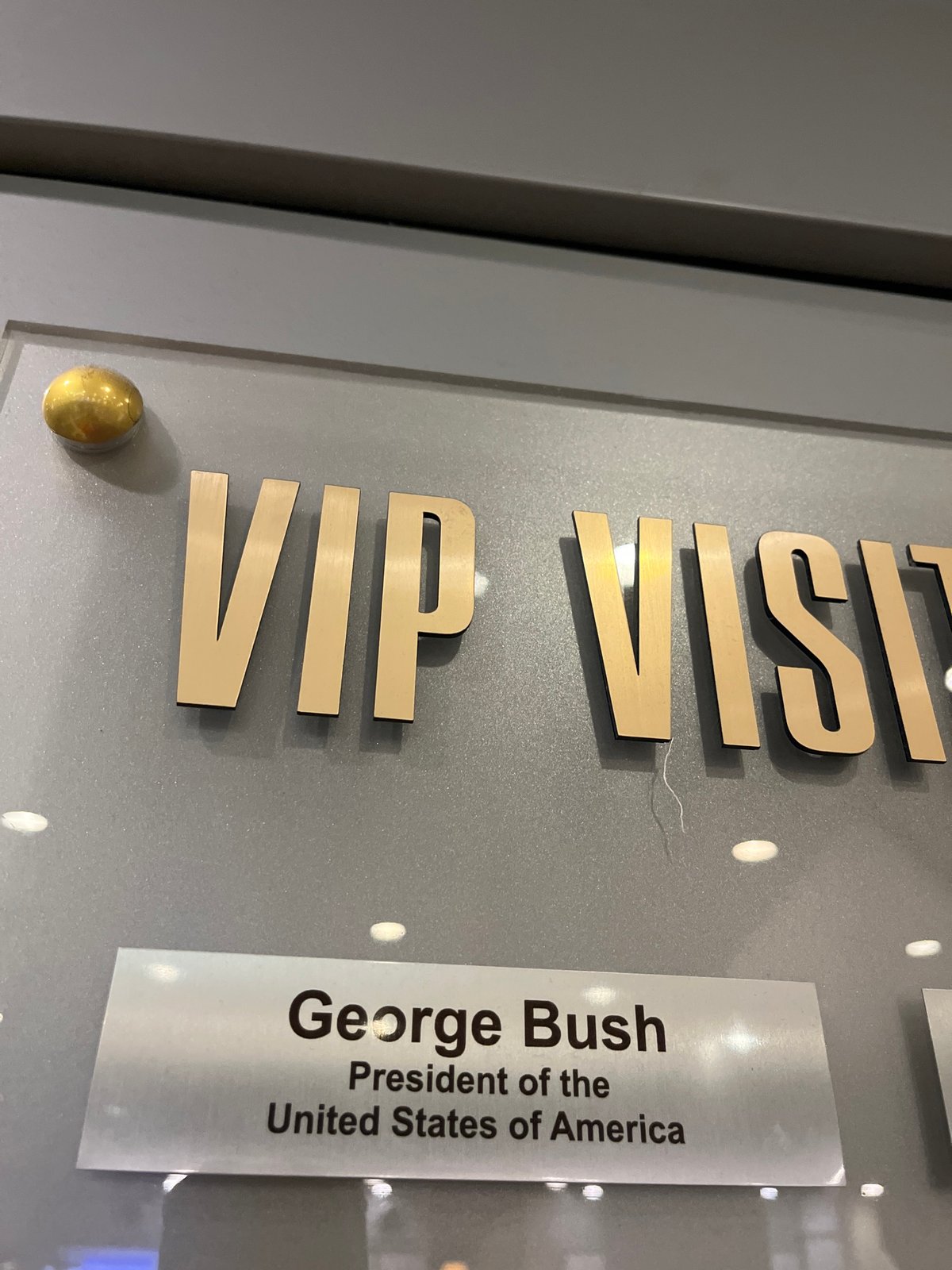 VIP hotel signage shows US President Bush visit to Moscow
