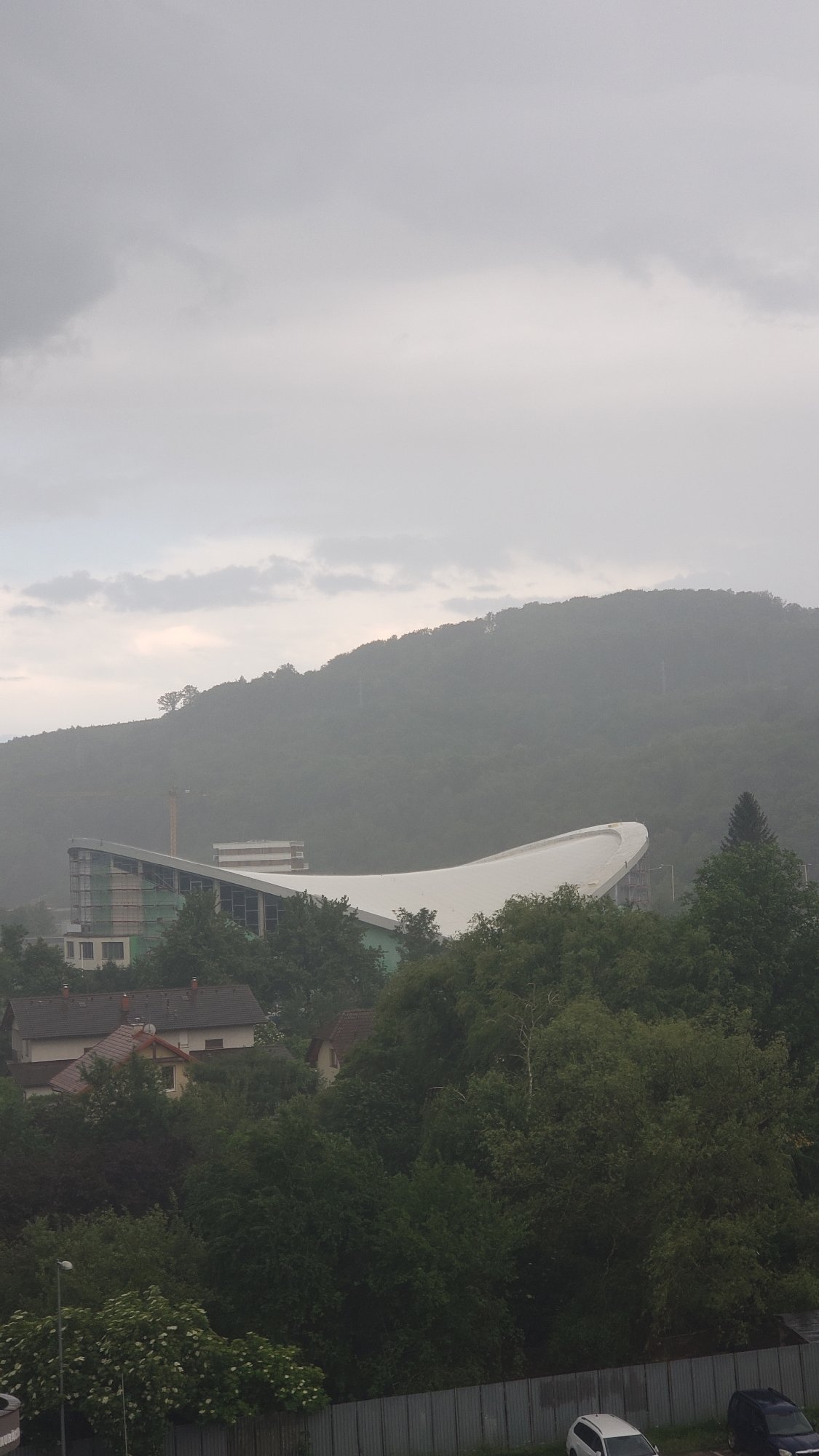 Overcast afternoon observed from elevated position in Prešov, Slovakia