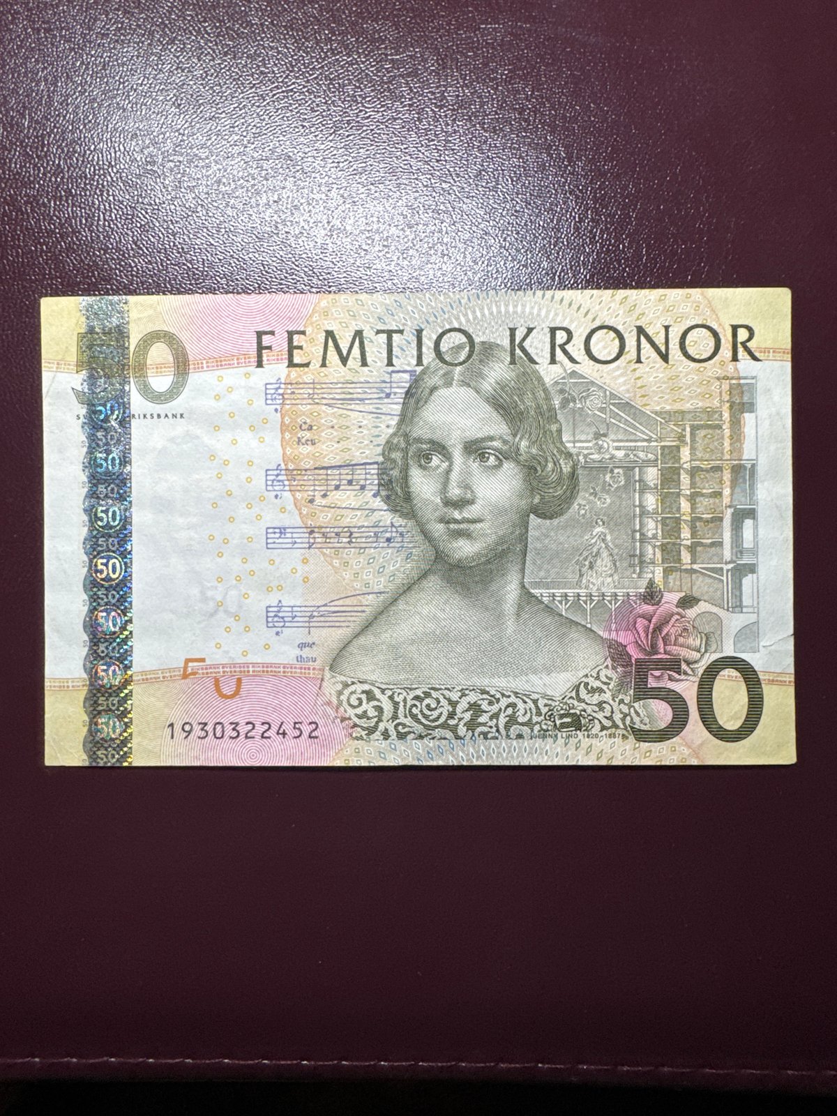 Close-up look at two vintage European banknotes in Kyiv