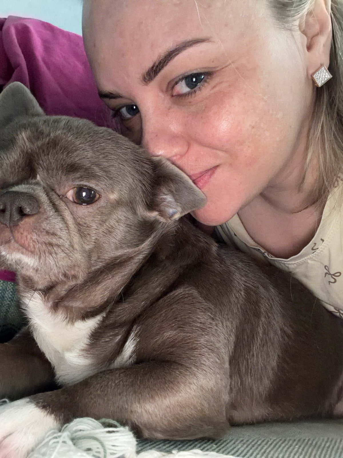 Woman and Chihuahua share quiet morning moments in Votkinsk