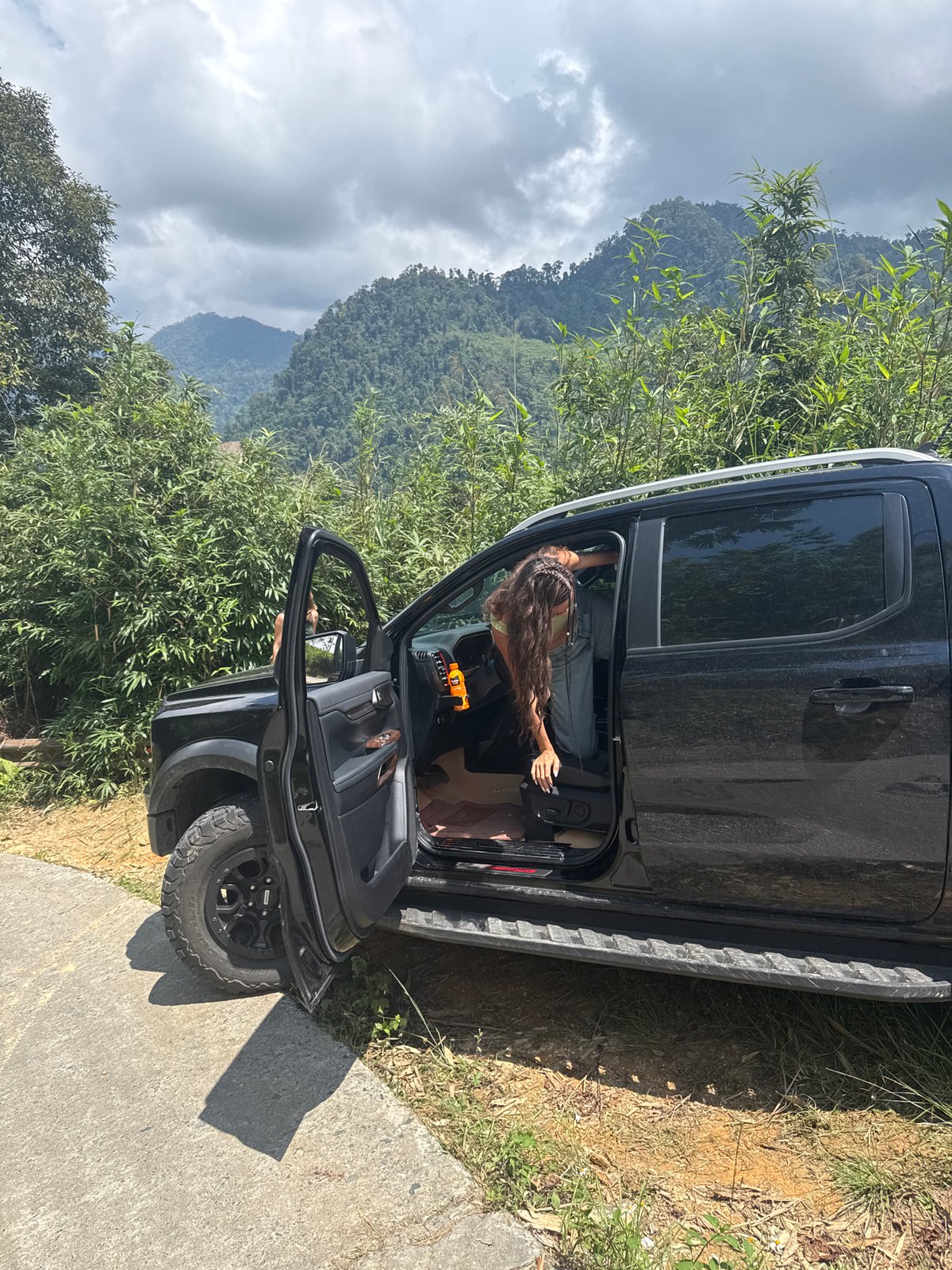 Morning hiking expedition recorded in rural Vietnam mountains