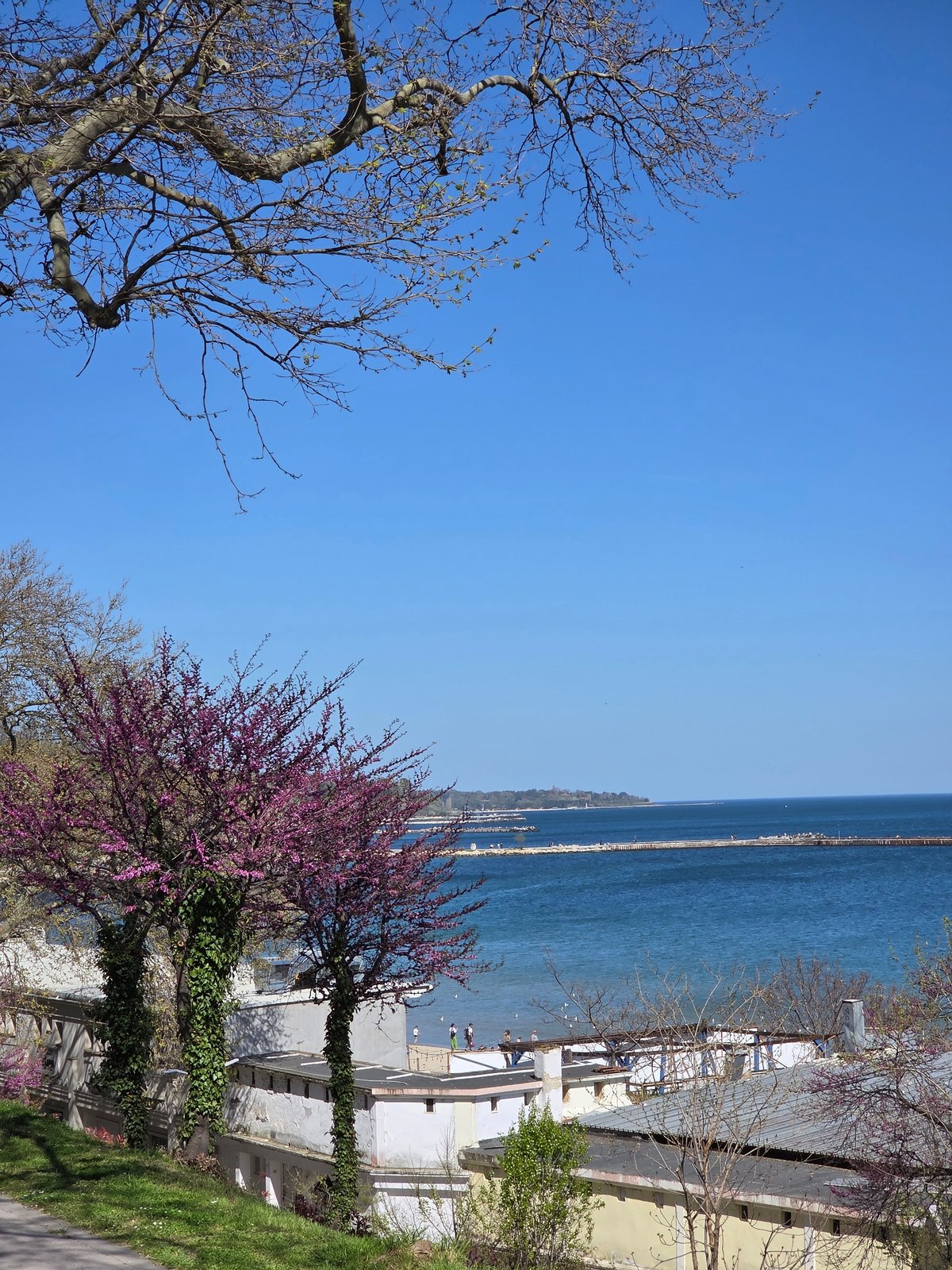 Sunny afternoon captured along Varna's Black Sea coastline