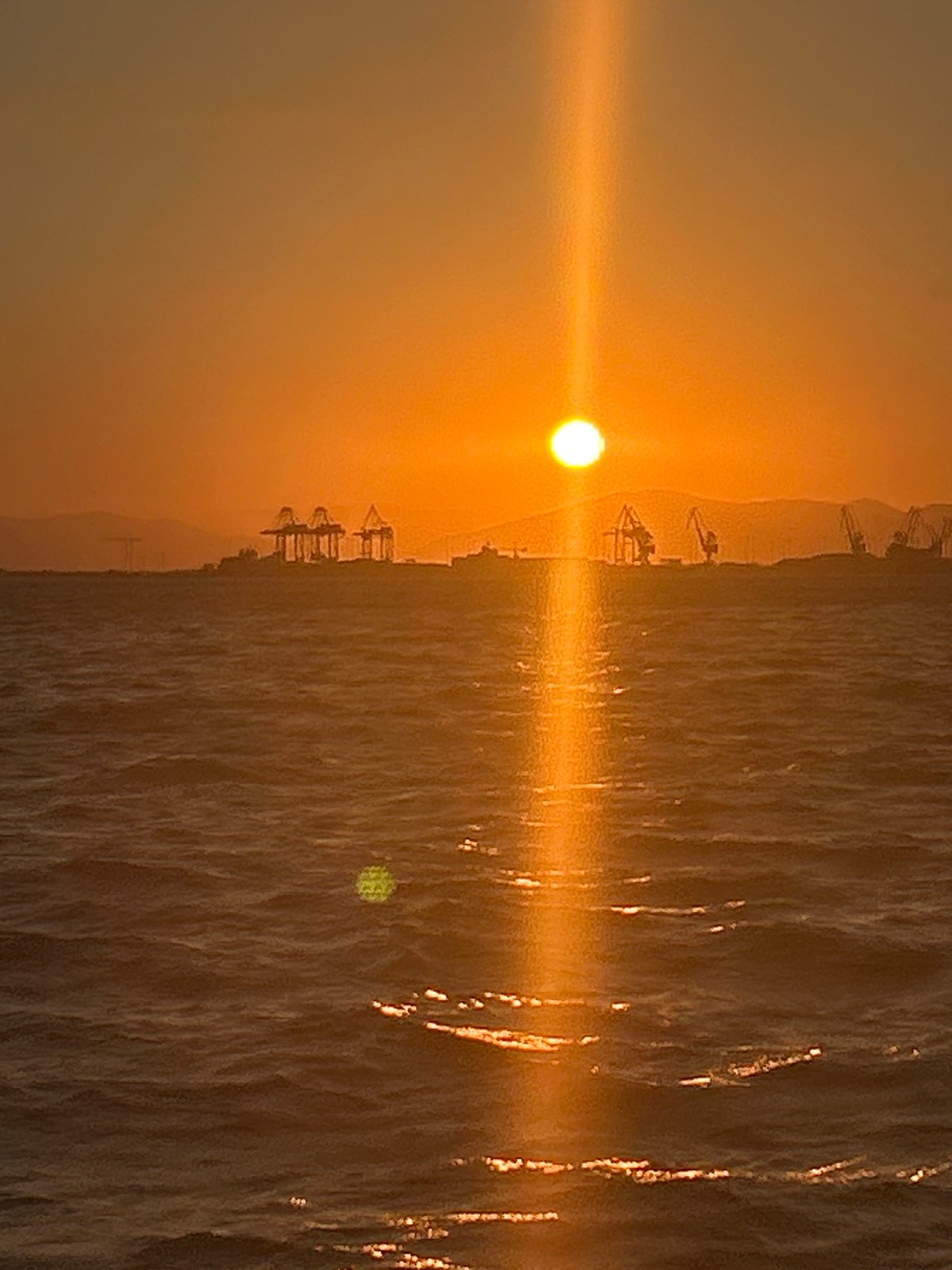 Golden sunset over the Thermaic Gulf, Thessaloniki