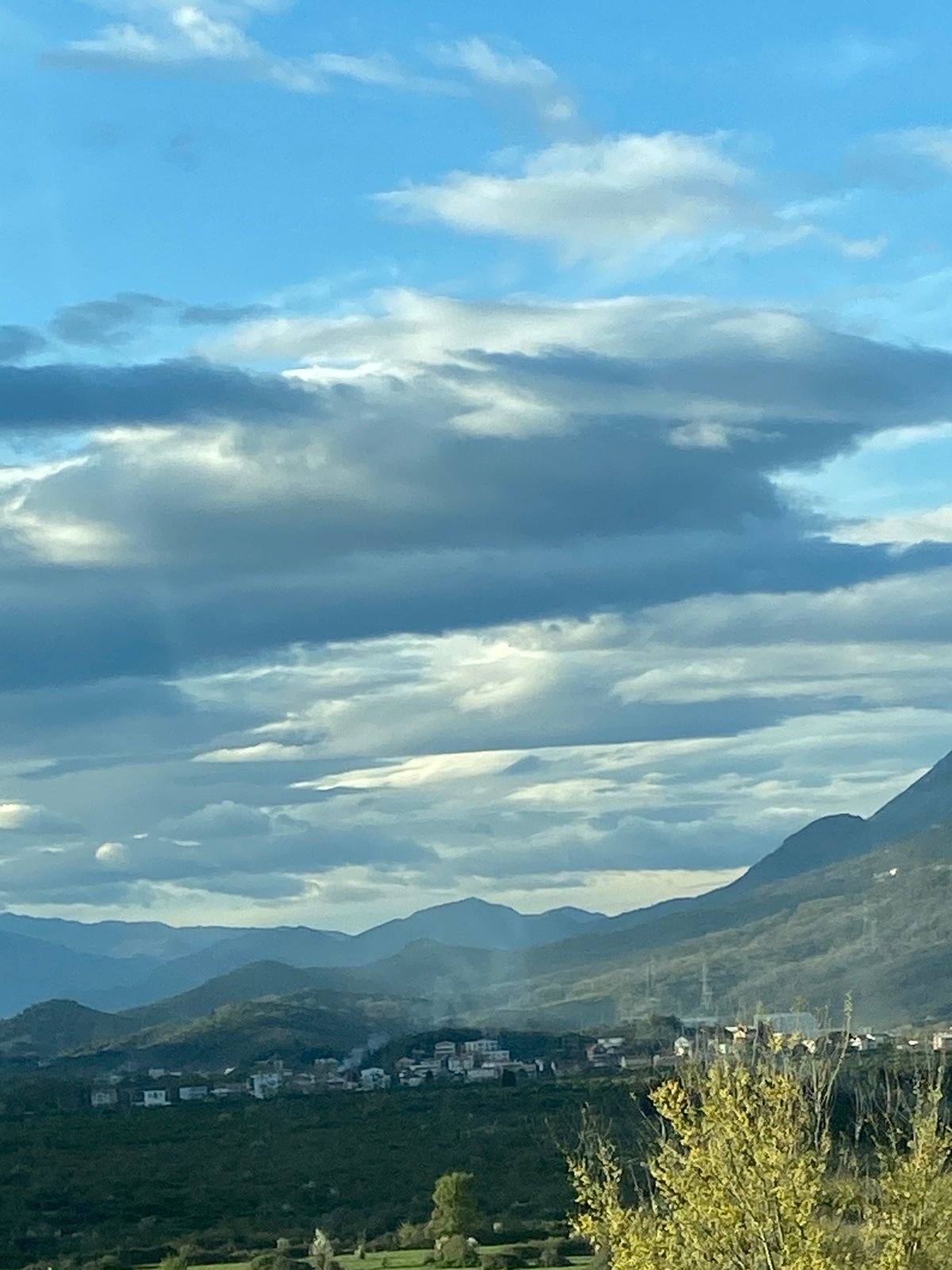 Traveler documents mountain views near Prijevor, Montenegro