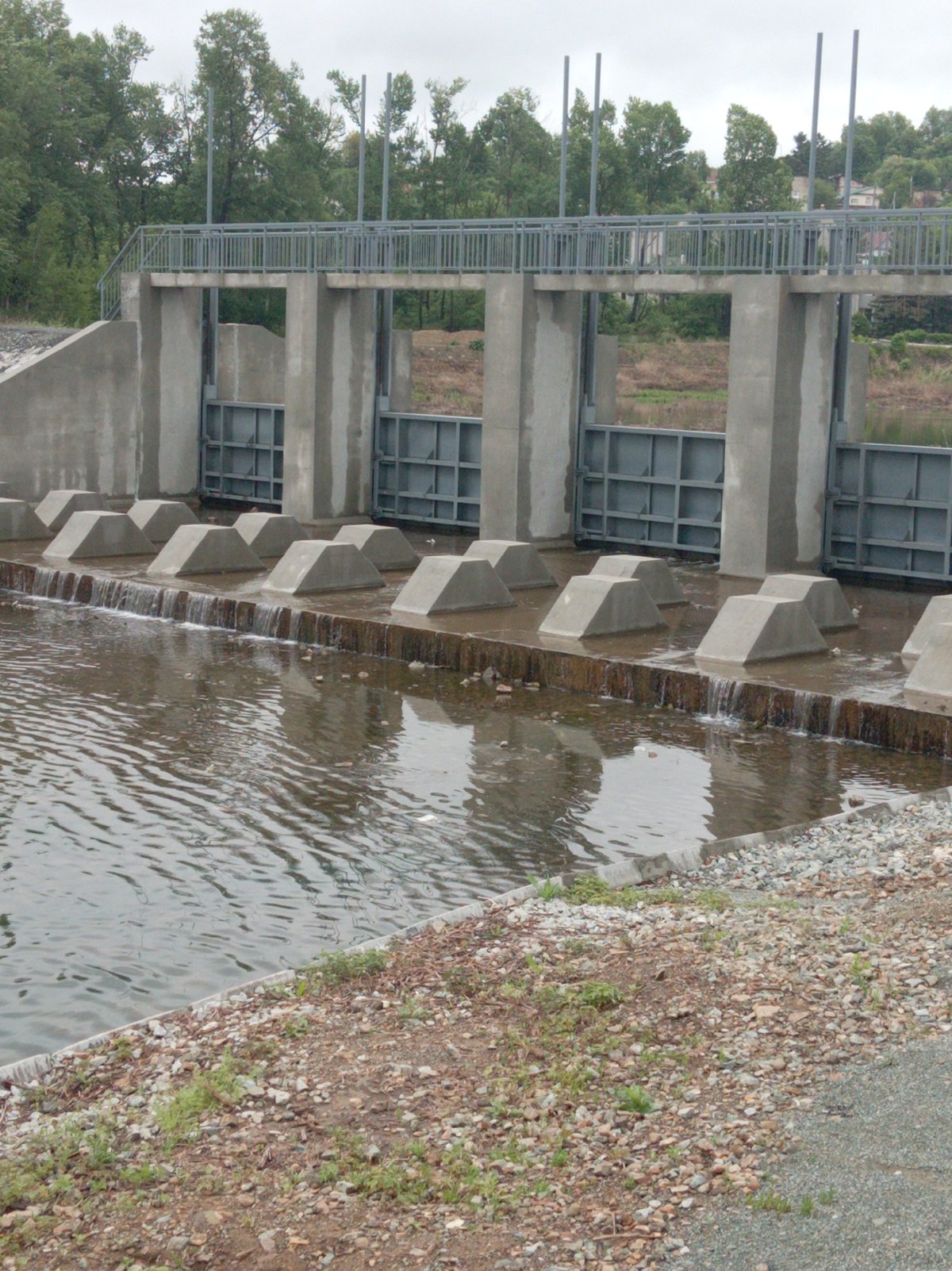 Dam infrastructure and crane documented in Artyom, Russia