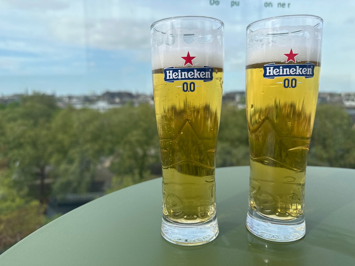 Visitor documents Heineken experience in Amsterdam establishment