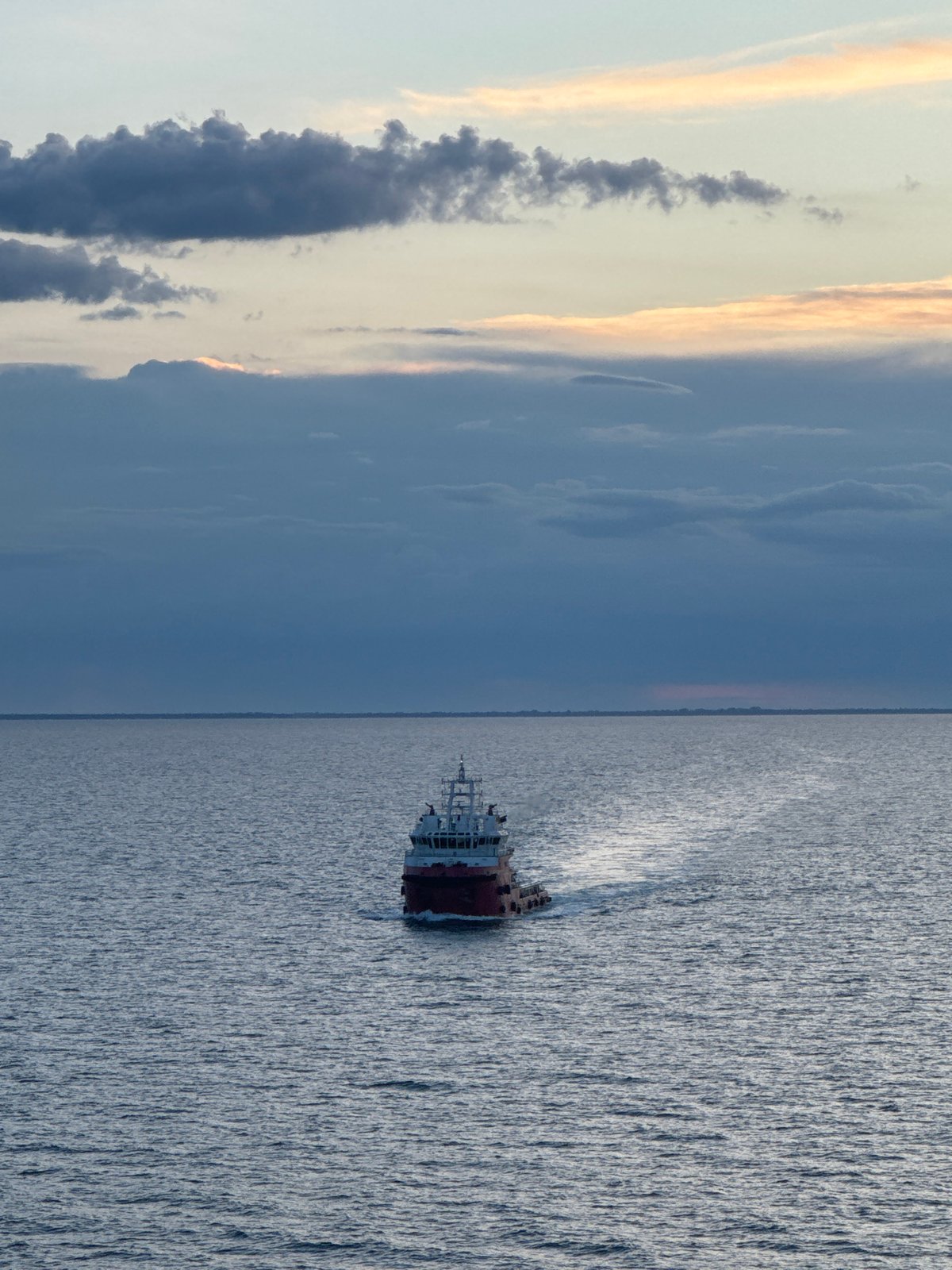 Supply vessel BOS CHAMPAGNE spotted near Italian offshore platform