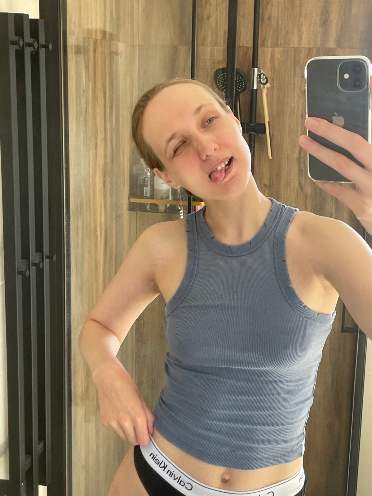 Person Takes Morning Selfie in Podshivalovo, Russia
