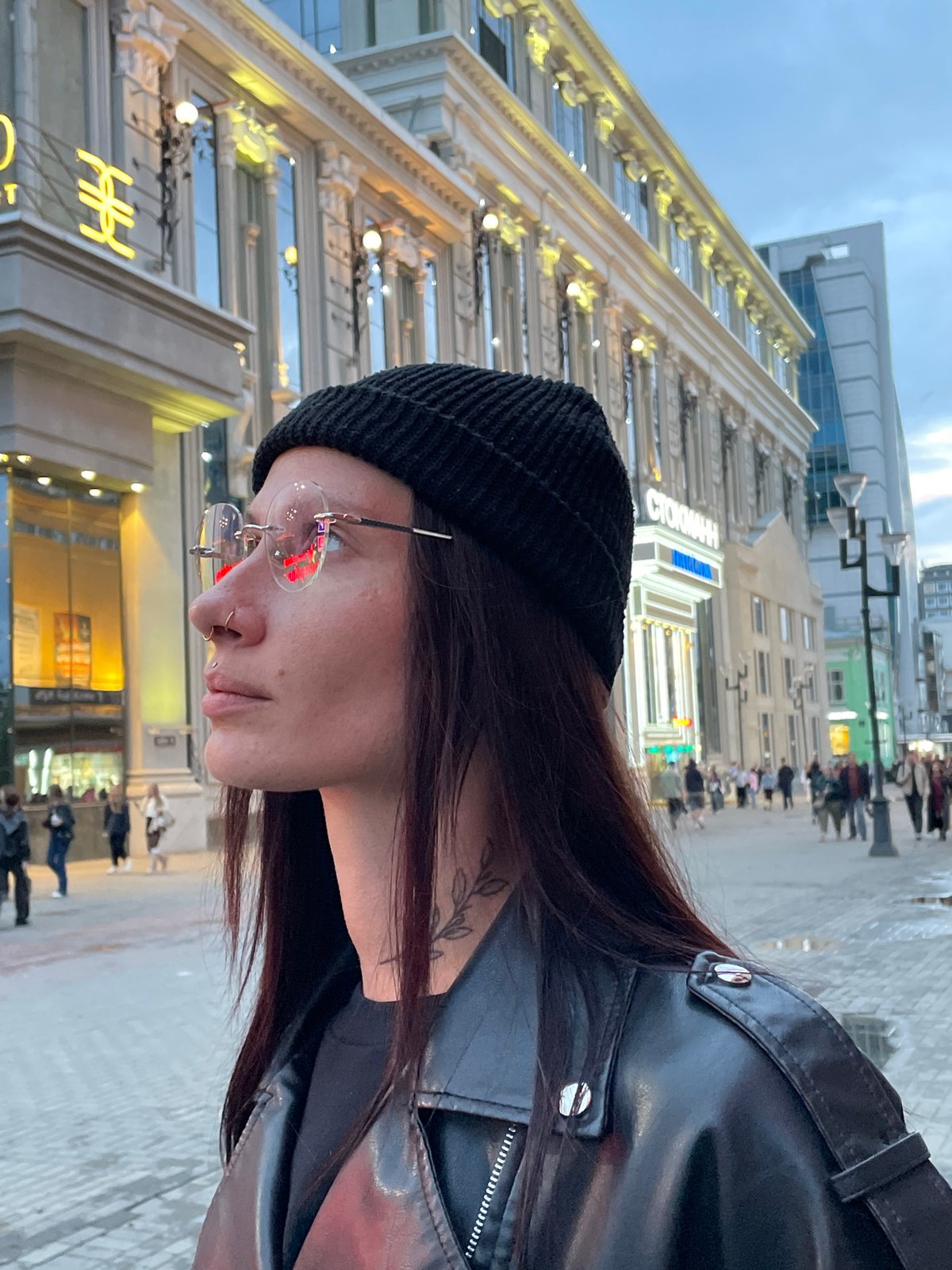 Evening twilight scenes documented in central Yekaterinburg after rain
