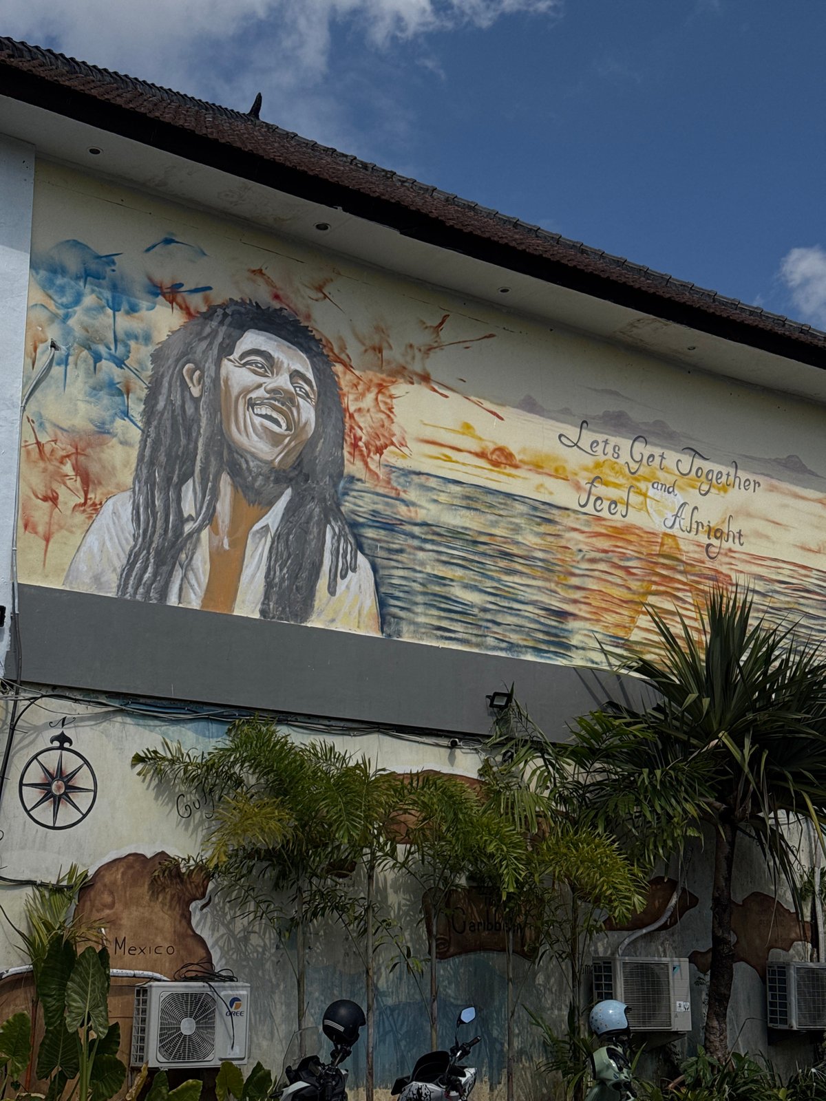 Bob Marley mural spotted on North Kuta building