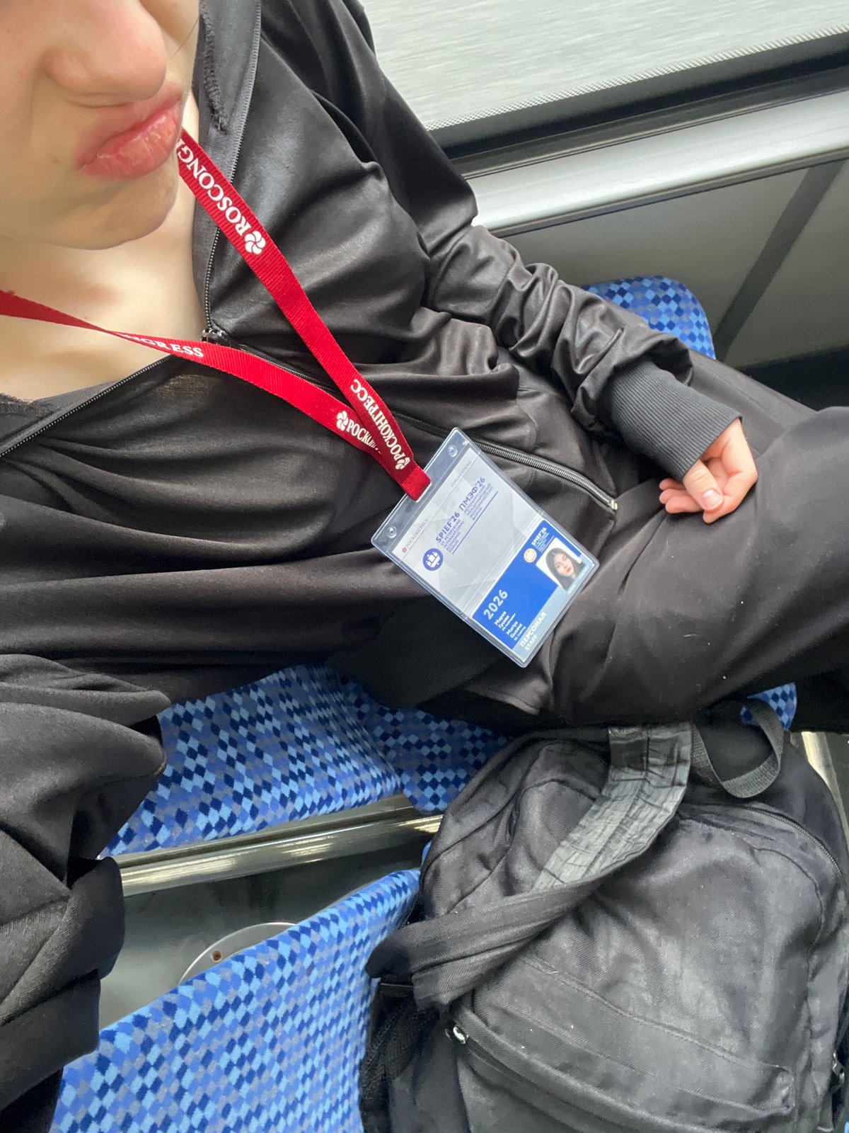 Early morning commuter rests on Saint Petersburg public transport