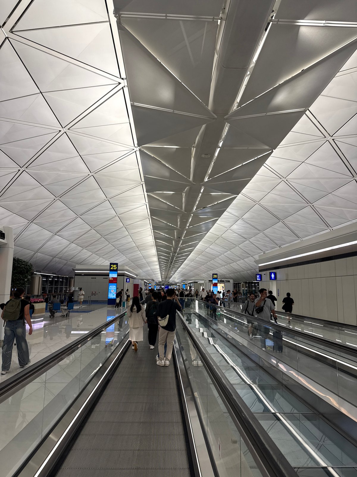 Routine passenger flow observed at Hong Kong International Airport