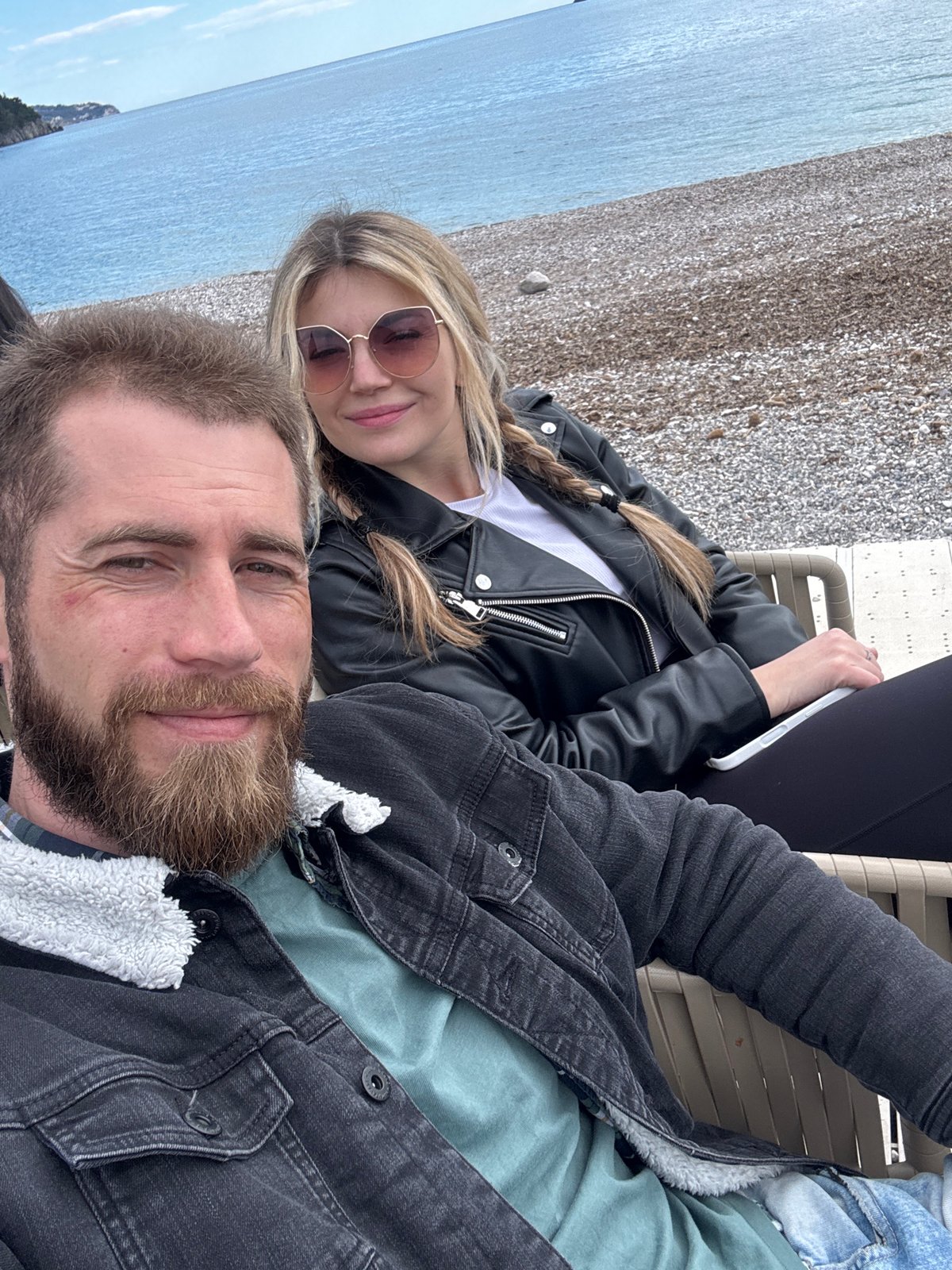 Couple enjoys leisurely Sunday afternoon in coastal Budva