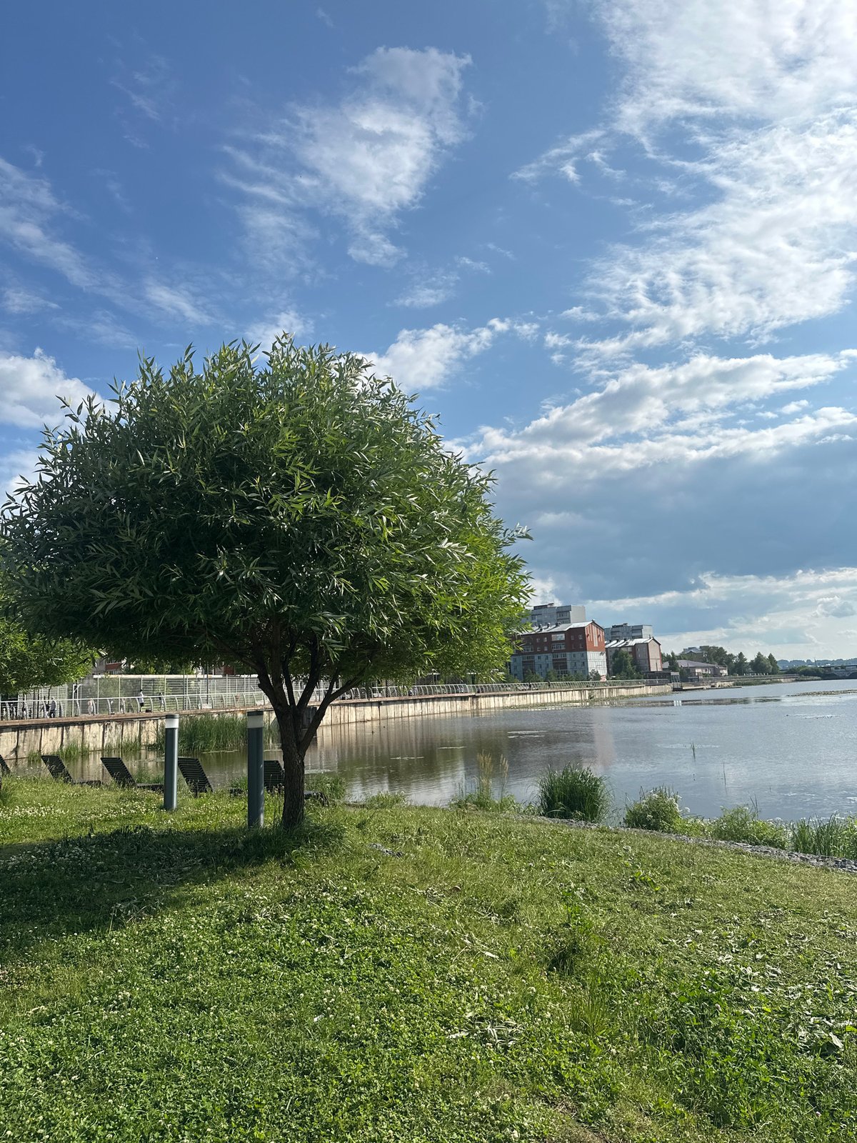 Sunny afternoon at the Votkinsk waterfront park