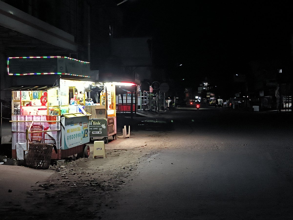 Nighttime street life documented in Lhokseumawe, Indonesia