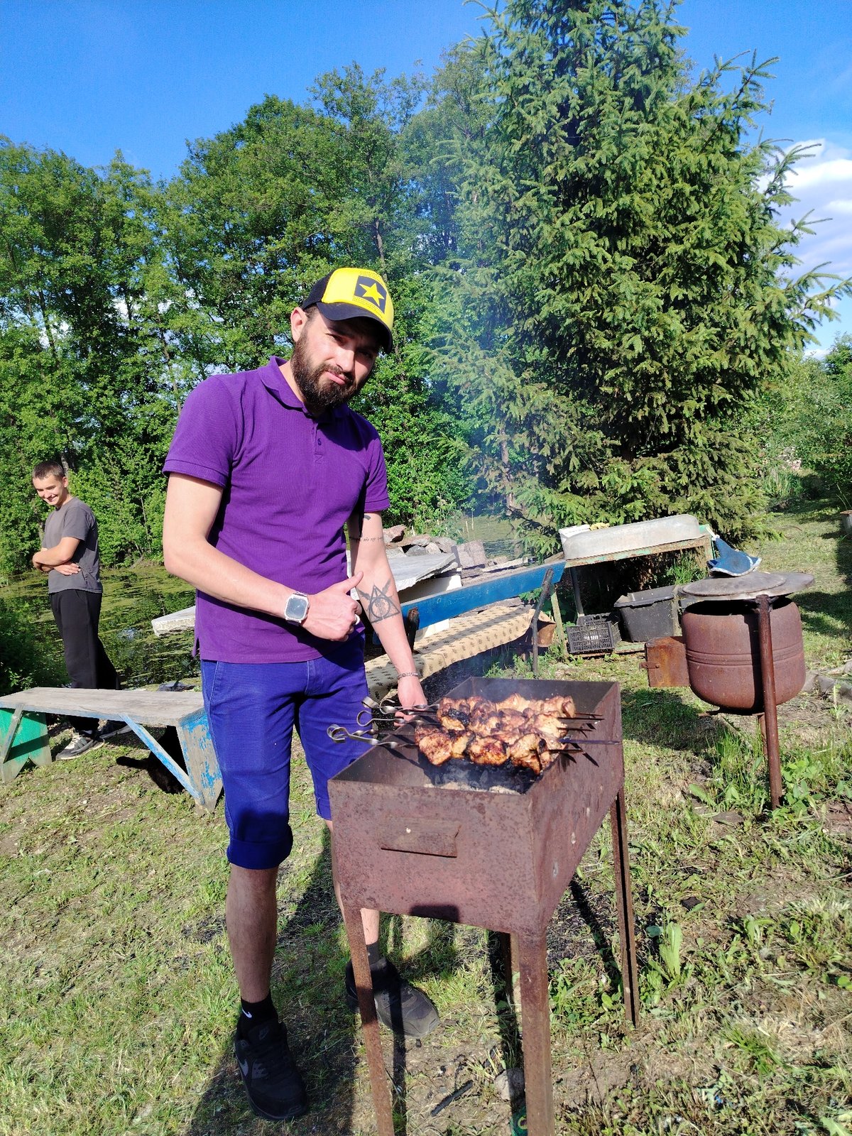 Families enjoy outdoor gathering in Noviy, Russia