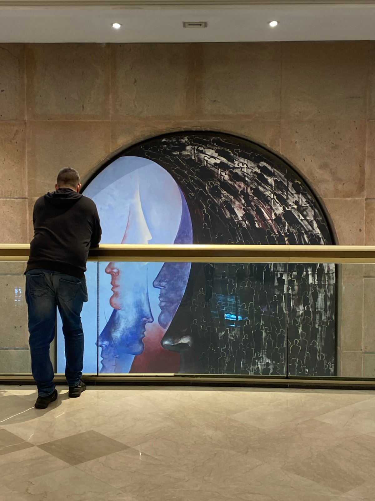 Visitor documents tour of Buenos Aires' historic Galerías Pacífico mall