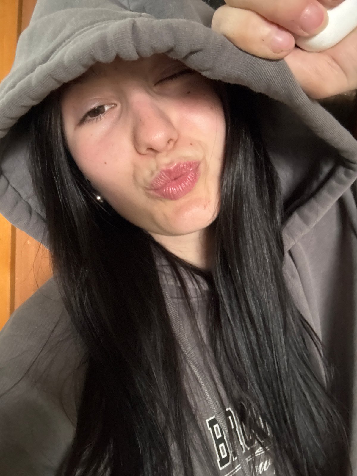 Portrait of hooded figure captured in Foki, Russia