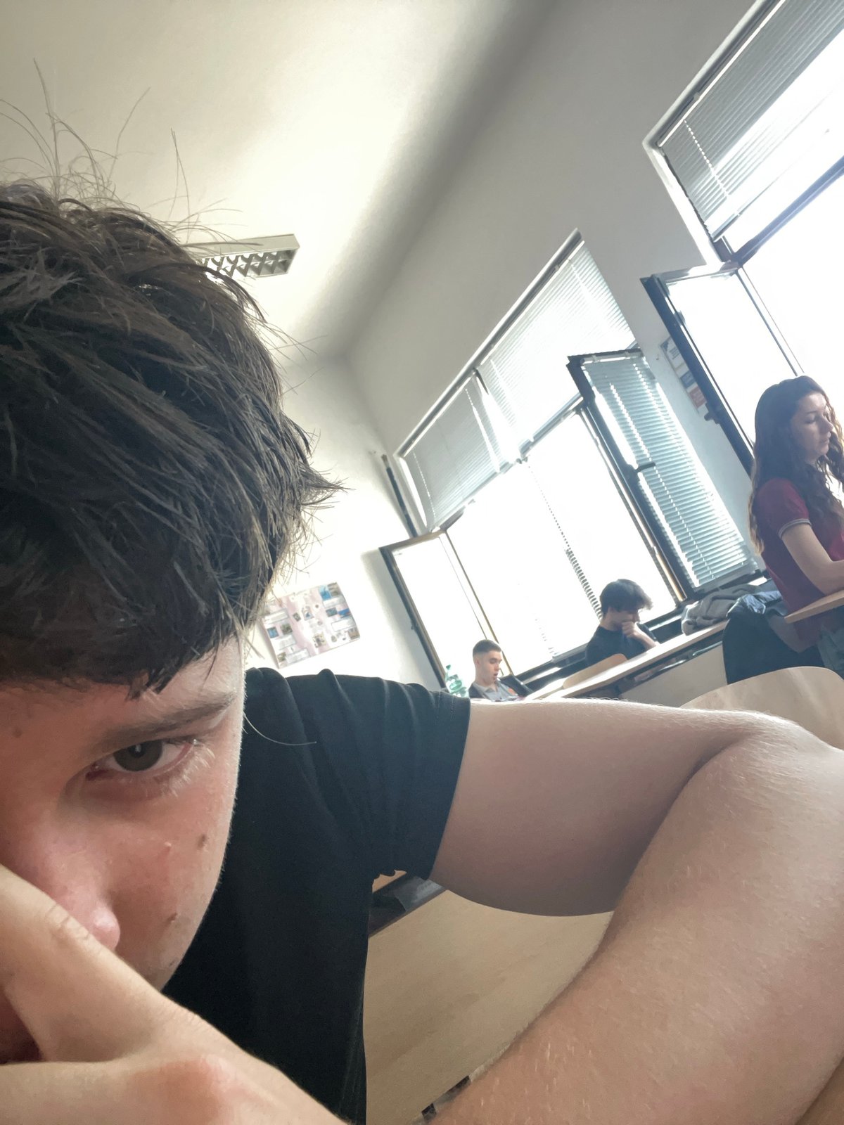 Young people capture morning selfies in Zlatograd, Bulgaria