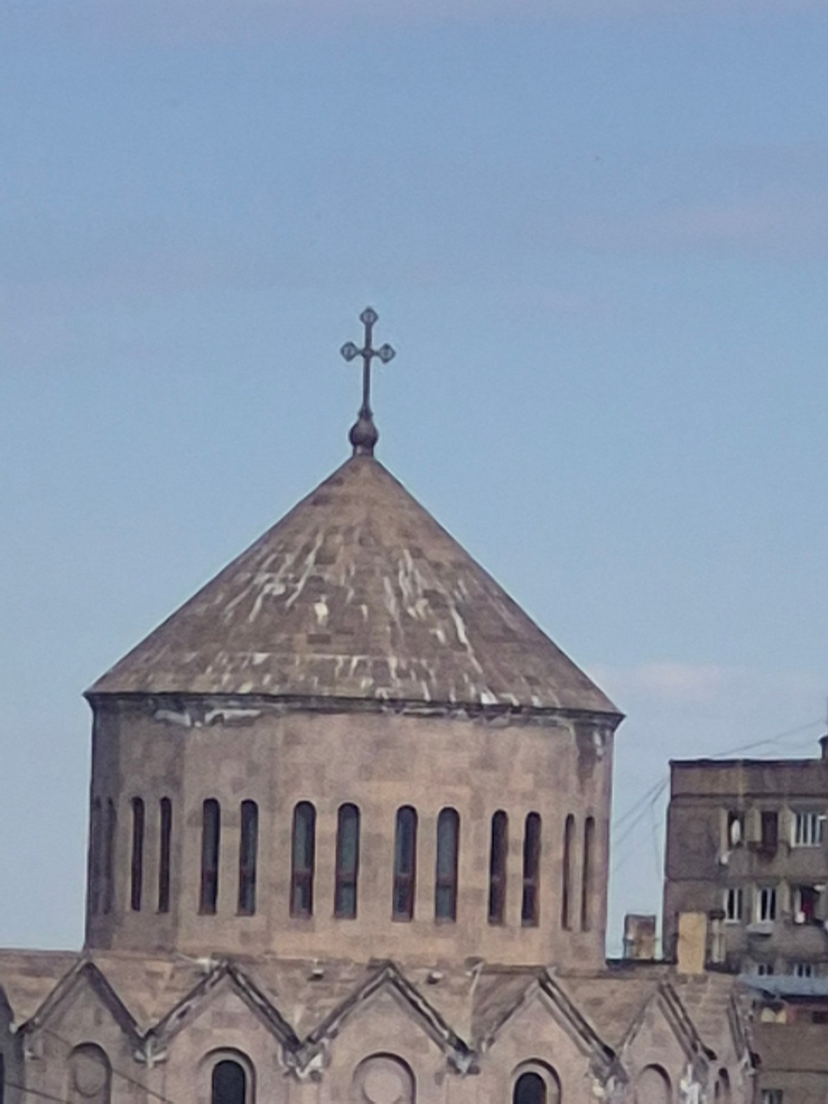 Dawn architectural documentation in central Yerevan captures historic and commercial buildings