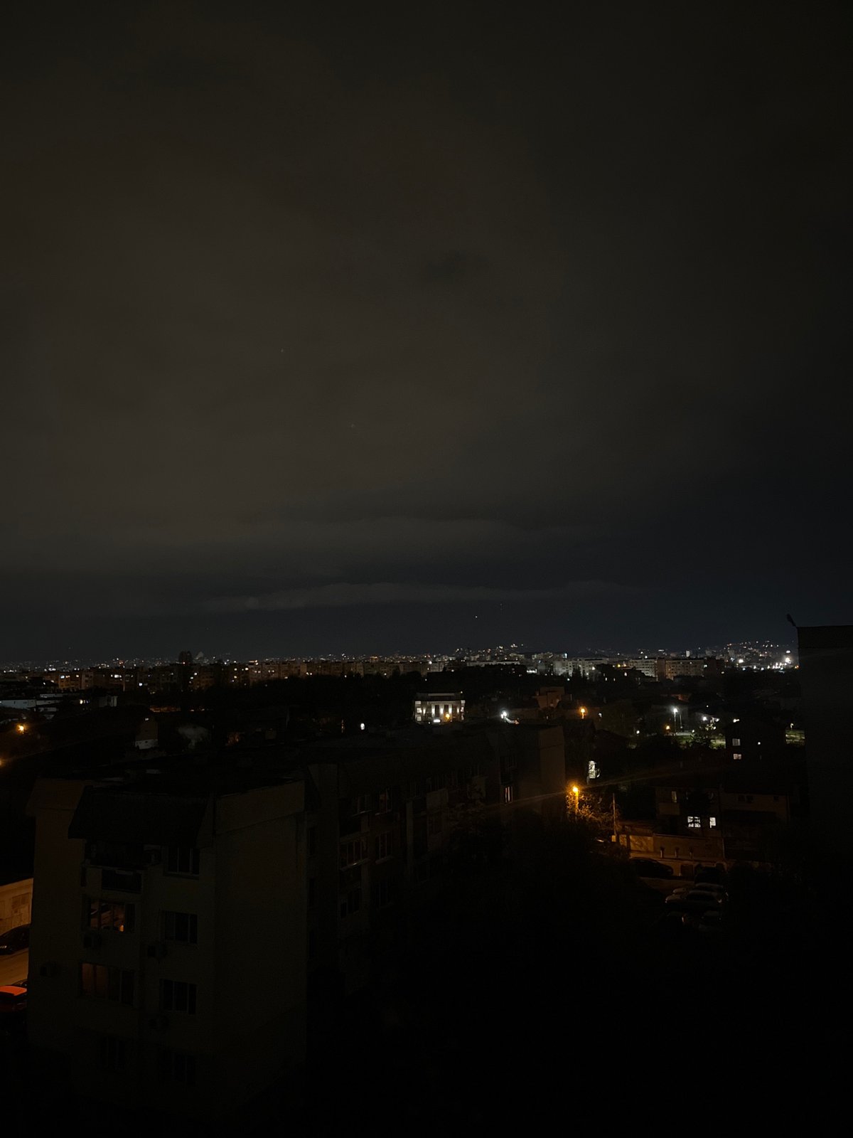Nighttime panoramic views of Sofia captured from elevated positions