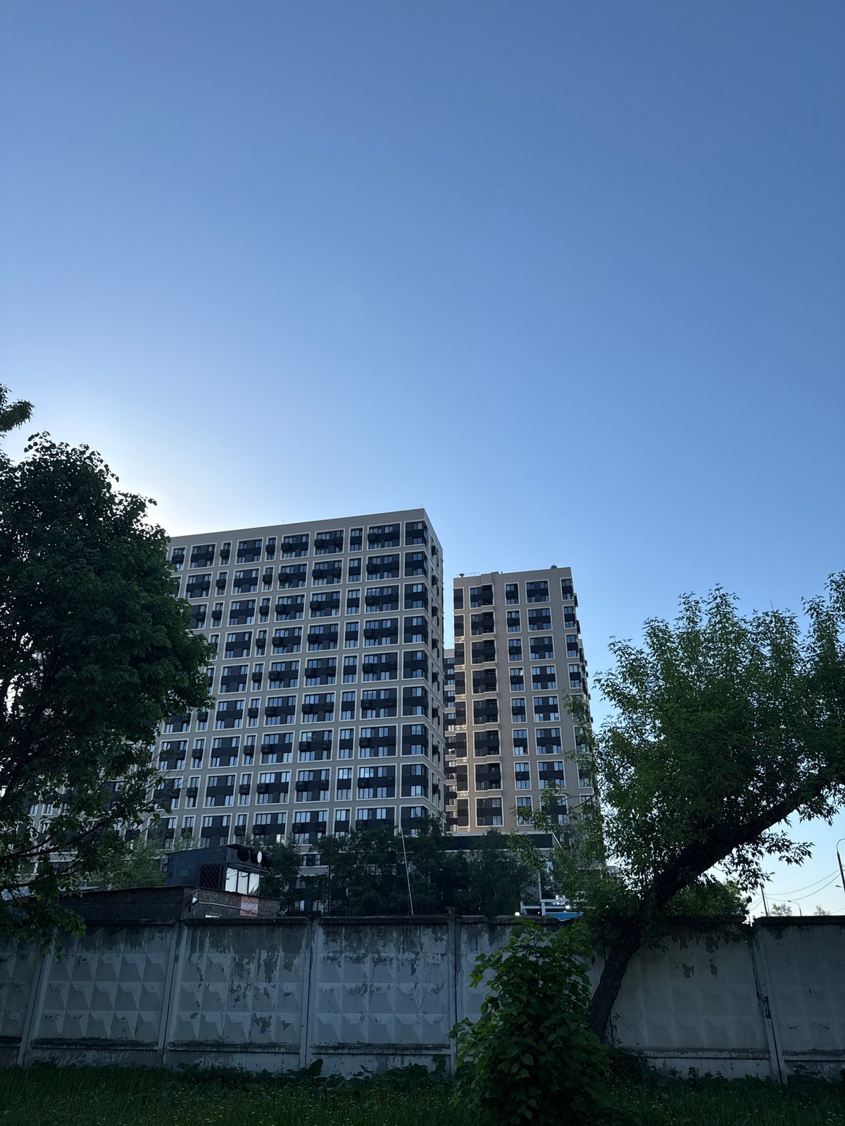 Moscow residential buildings documented in early morning hours