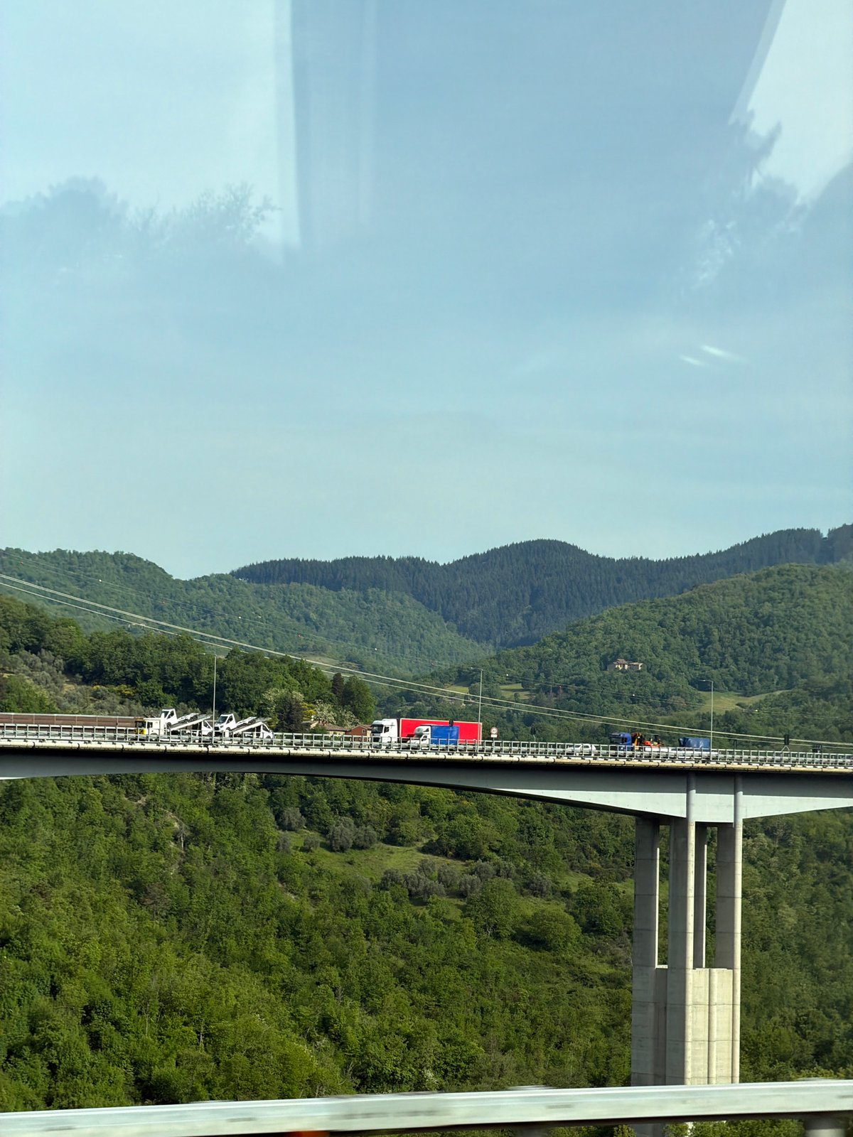 Bridge view captured from Variante di Valico road, Italy
