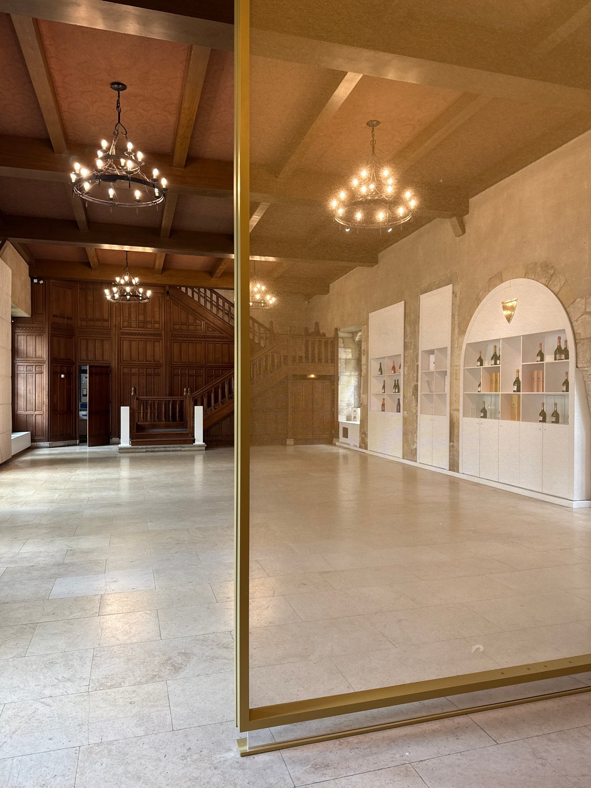 Architectural survey captures historic Reims interiors and champagne bottles