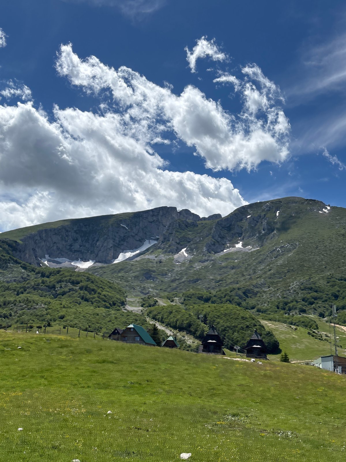 Walking through Montenegro's mountain countryside near Virak