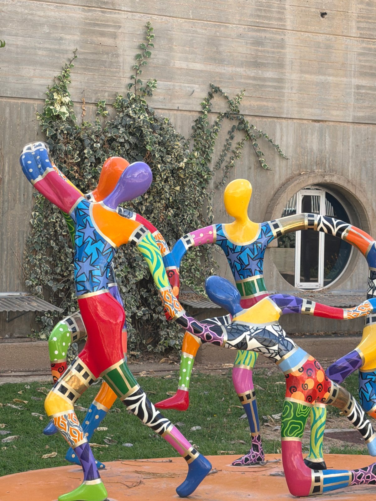 Colorful circular sculpture spotted outside Be'er-Sheva building