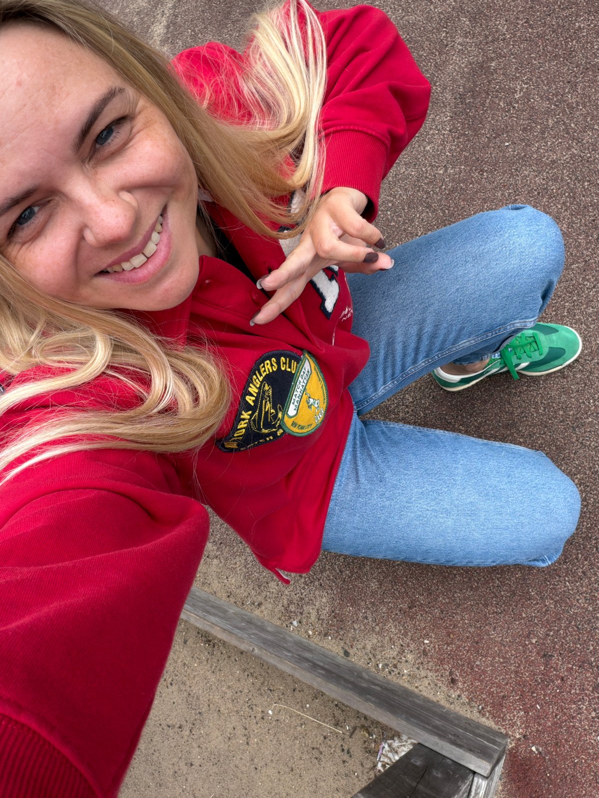 Woman takes selfie outdoors in Votkinsk, Russia
