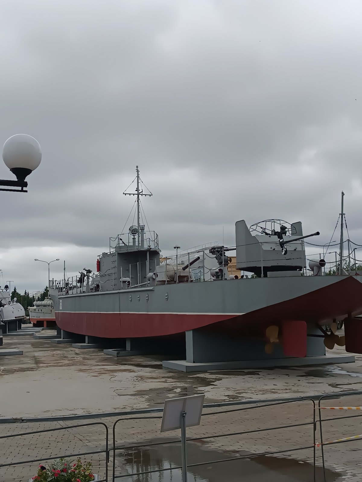 Historic warships on outdoor display in Verkhnyaya Pyshma