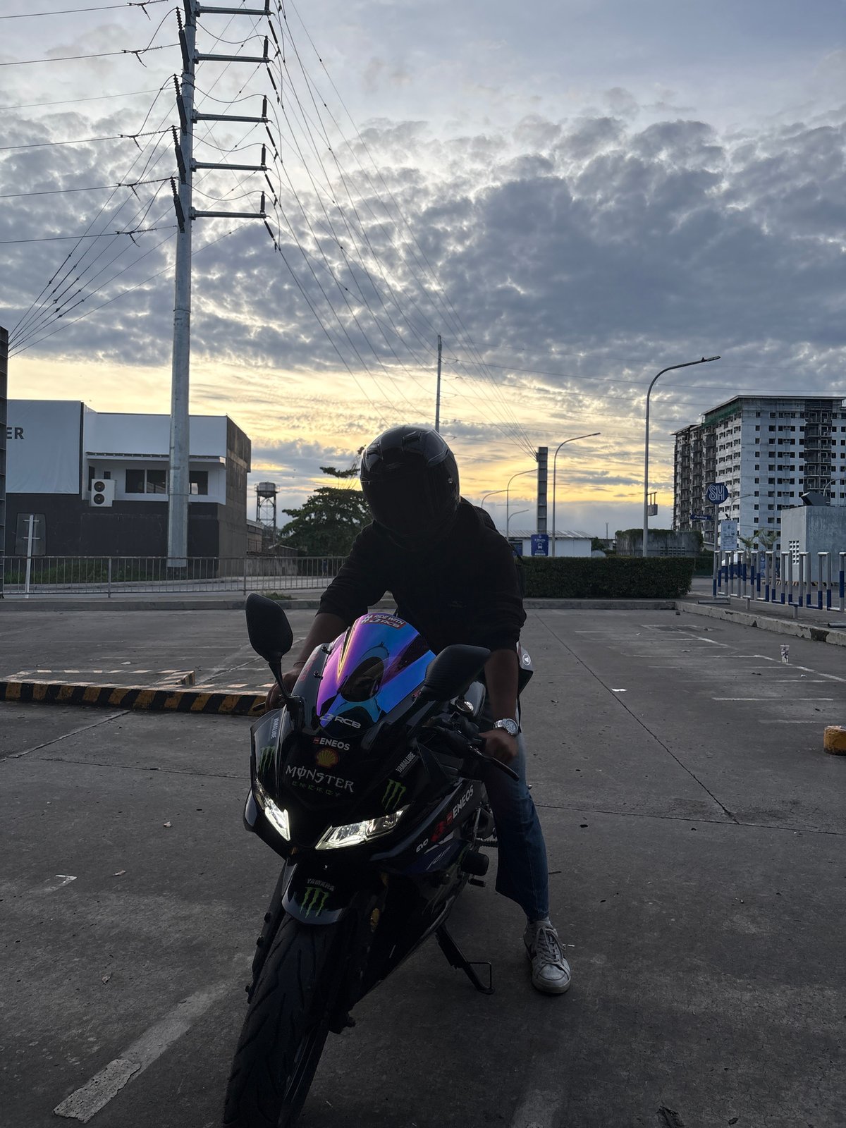 Motorcycle riders gather in Davao City parking lot
