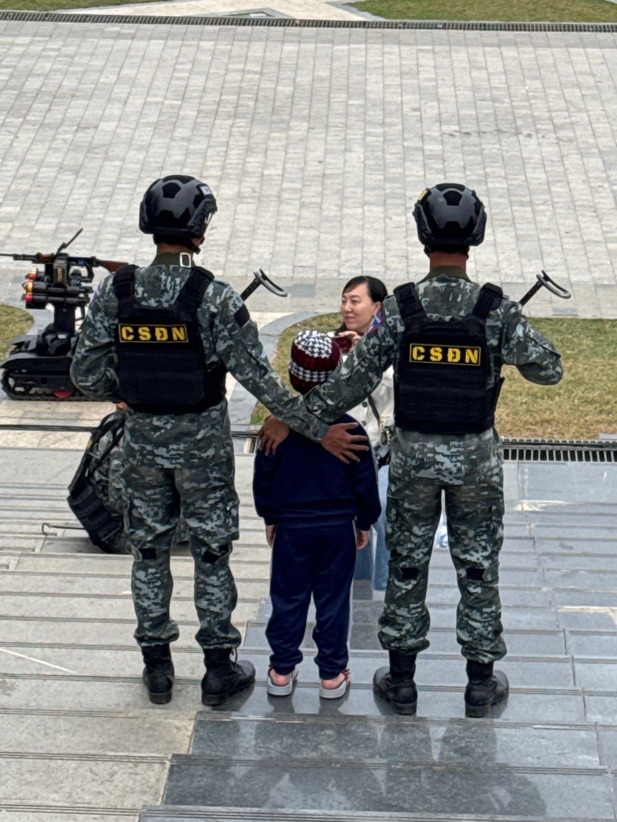 Military display and ceremony at Da Lat's Xuan Huong Lake