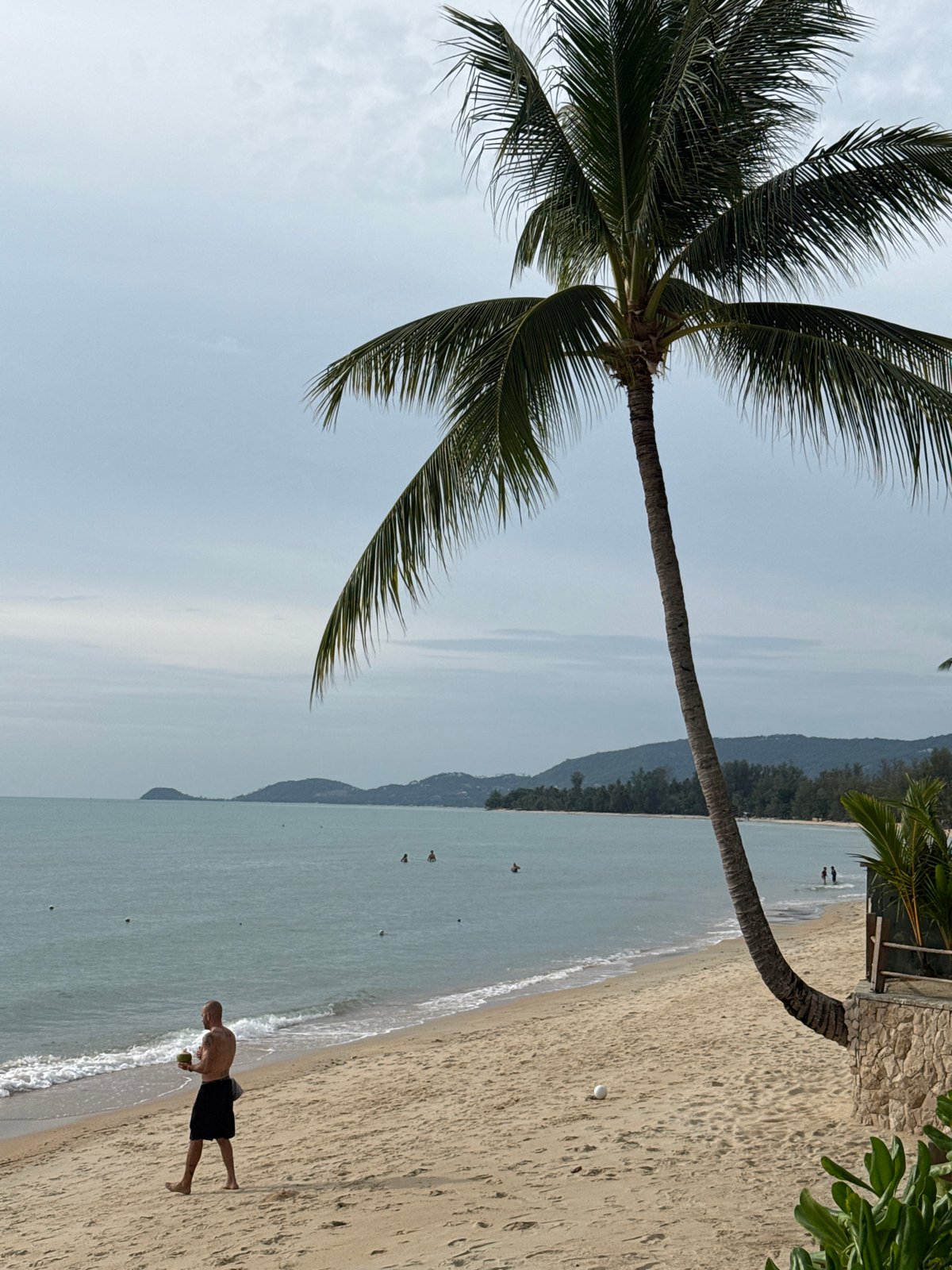Lazy morning on the beach at Ko Samui resort