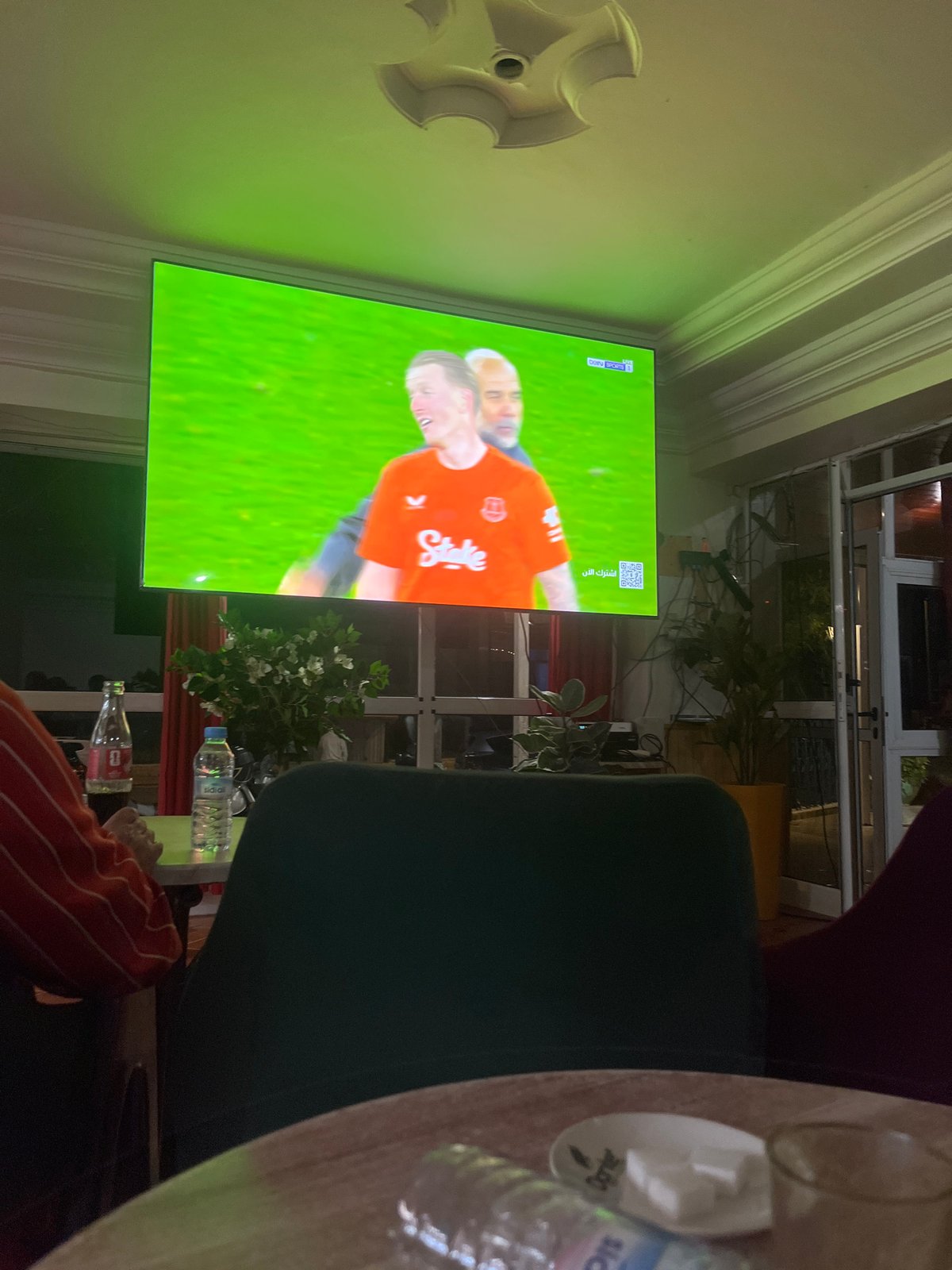 Soccer viewing with refreshments at Moroccan cafe