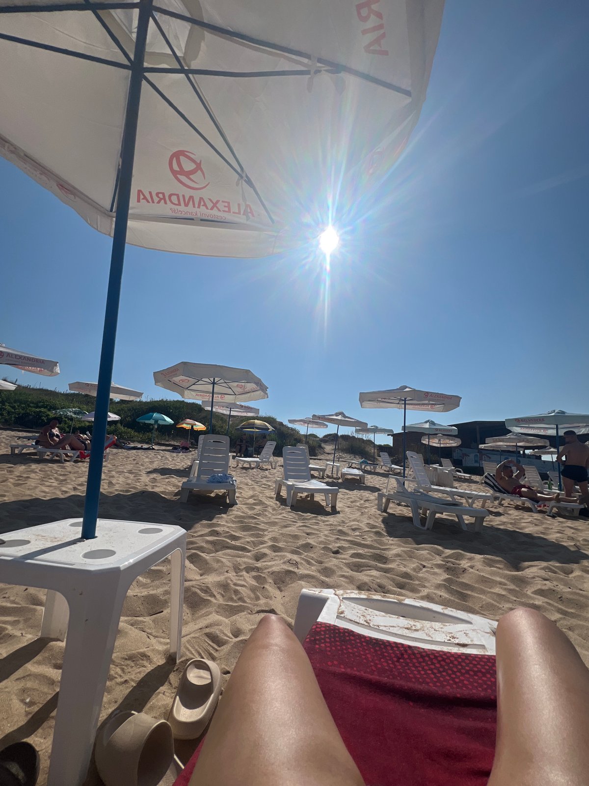 Lazy afternoon on the sand in Primorsko, Bulgaria.