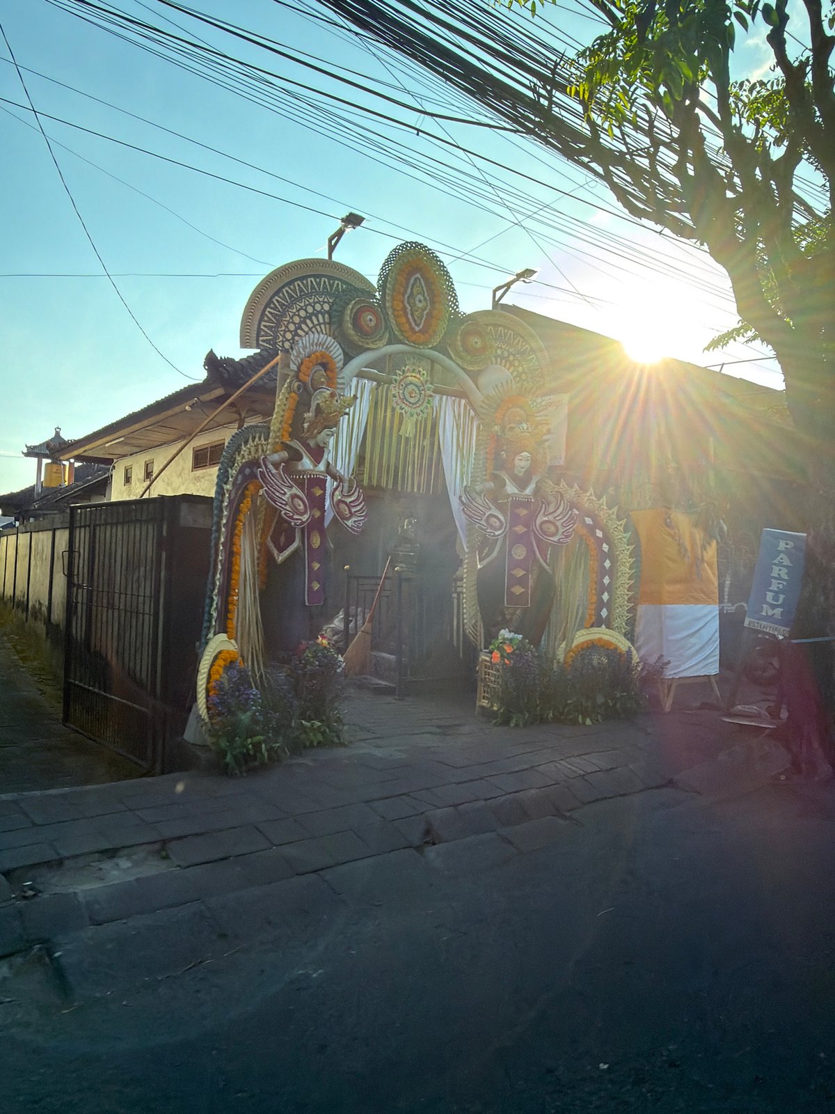 Evening documentation captures North Kuta street life and ceremonies