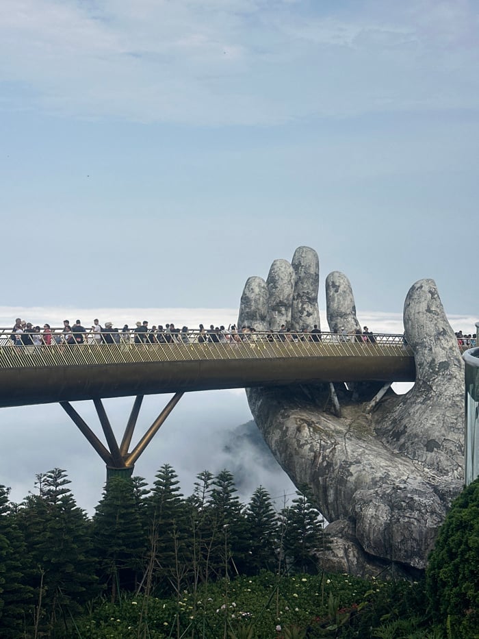 Golden Bridge photographed at Bà Nà Hills resort Vietnam