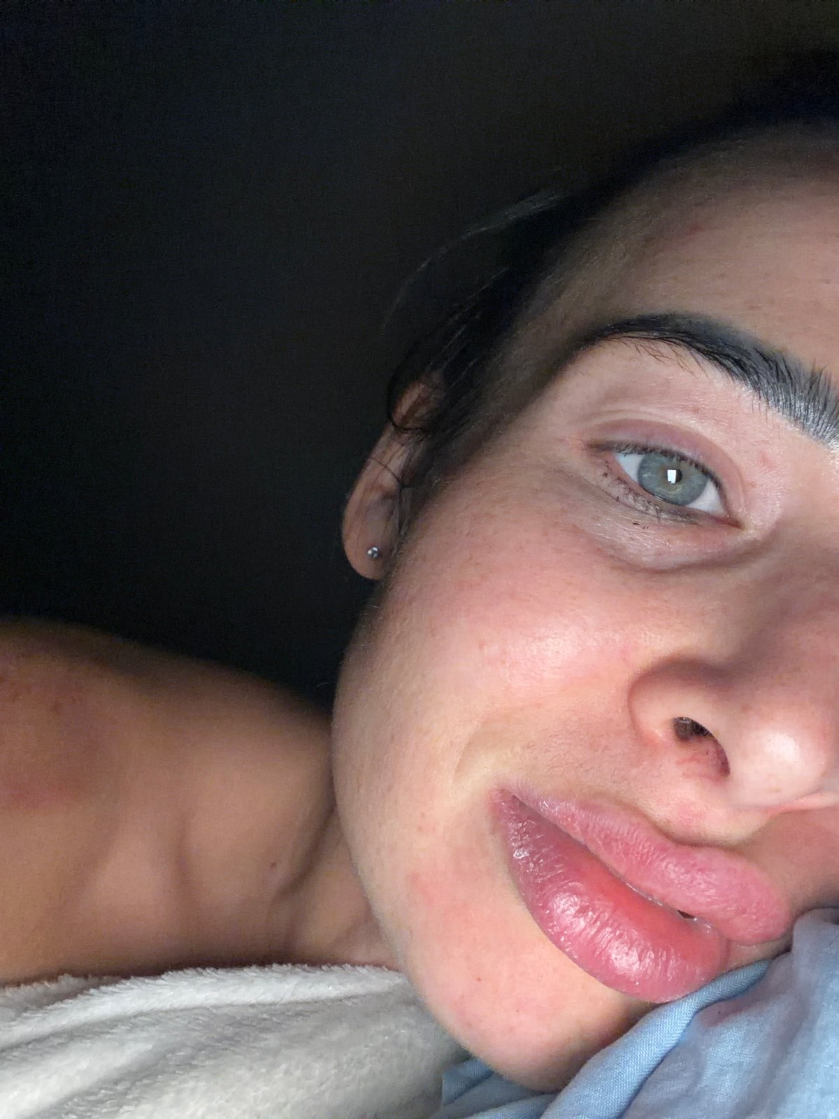 Woman receives skincare treatment in Saint Petersburg session