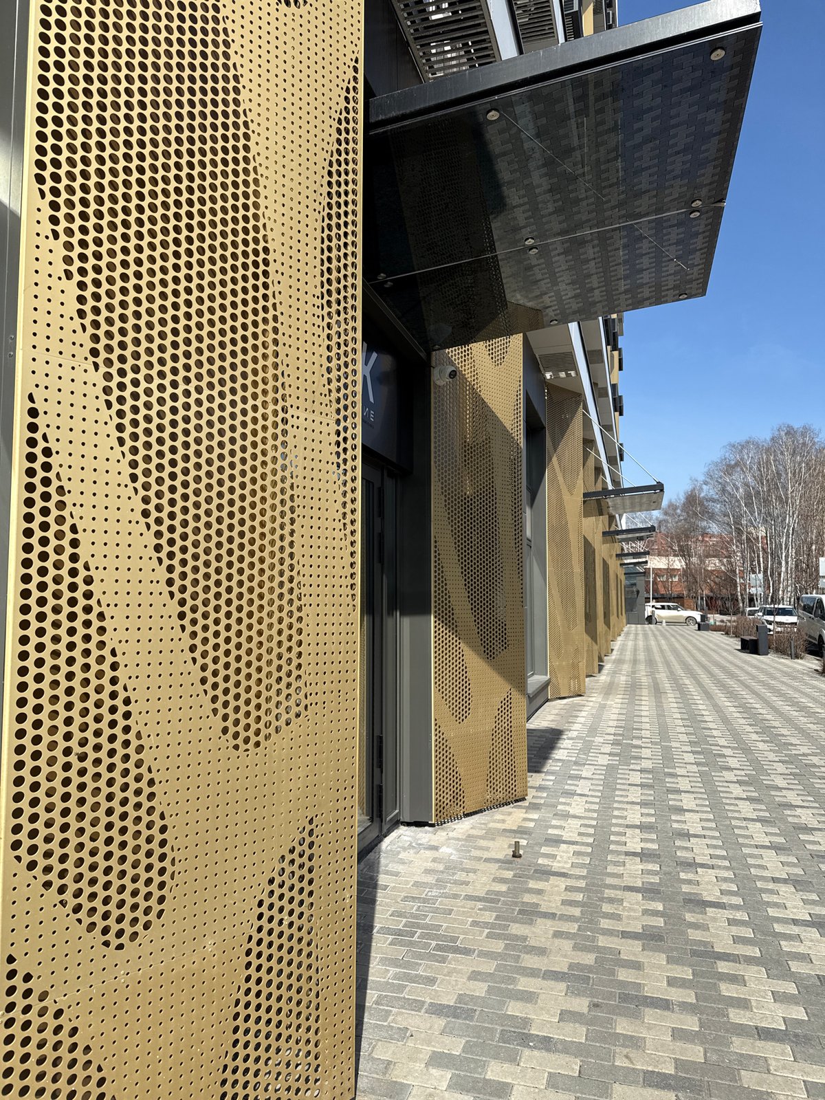 Modern residential building facade observed in Yekaterinburg