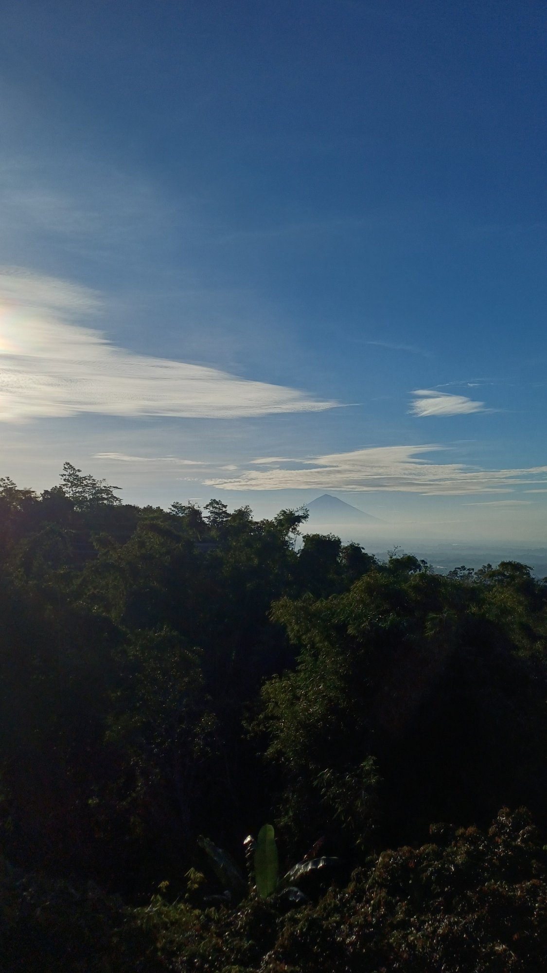 Daytime scenes captured in Baturiti showing mountain views, roadside cup