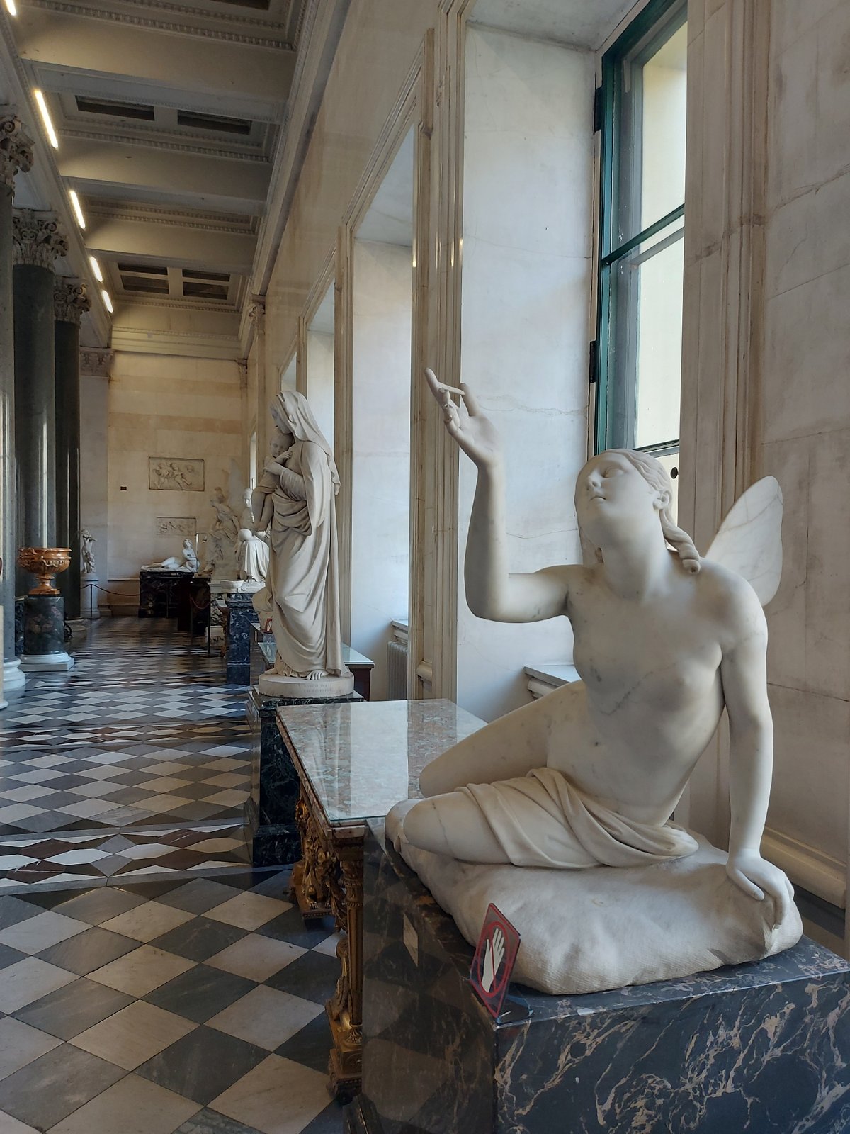 Angel sculpture observed in Saint Petersburg gallery