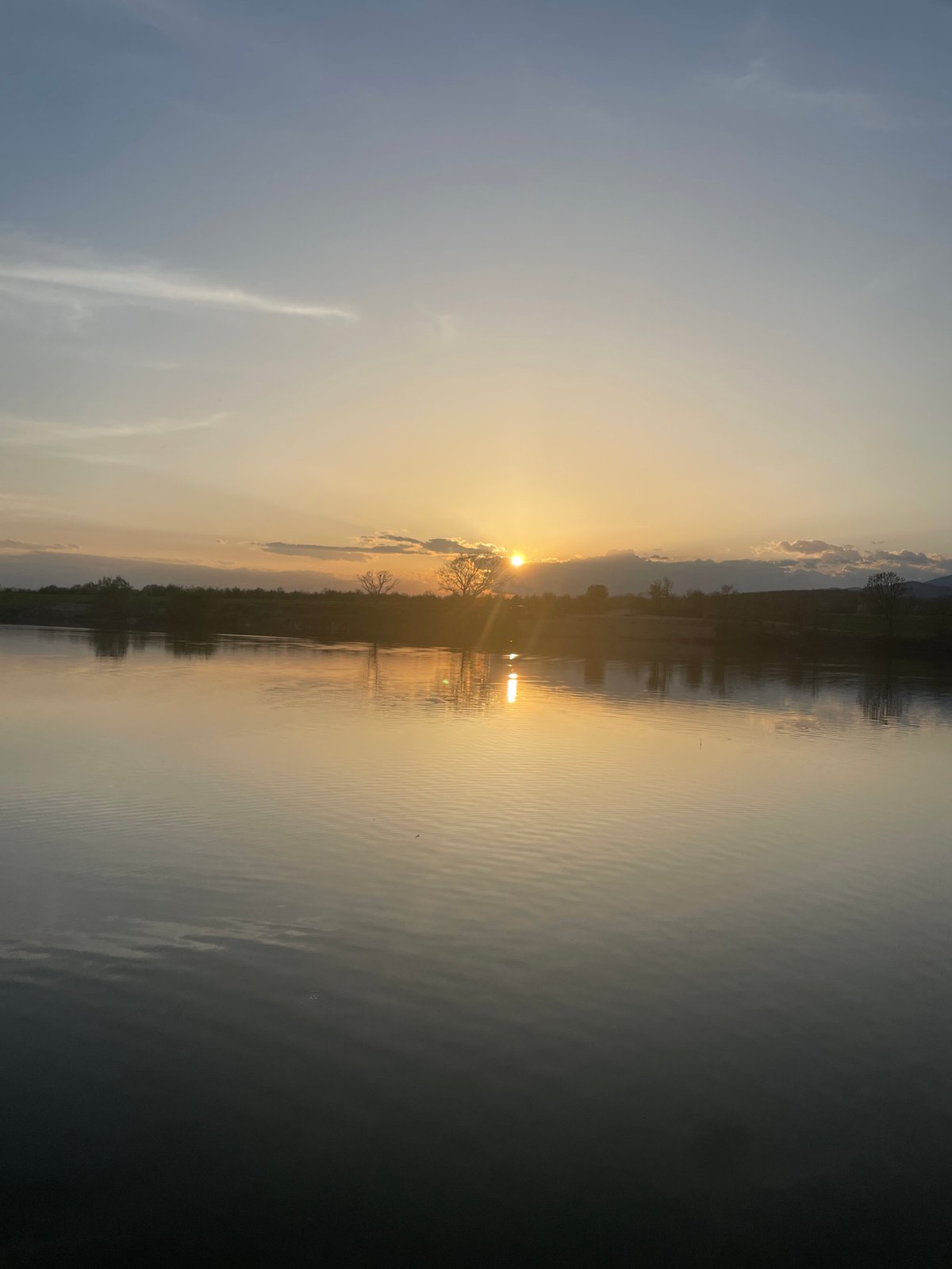 Sunset reflections captured at Hisarya park lake, Bulgaria