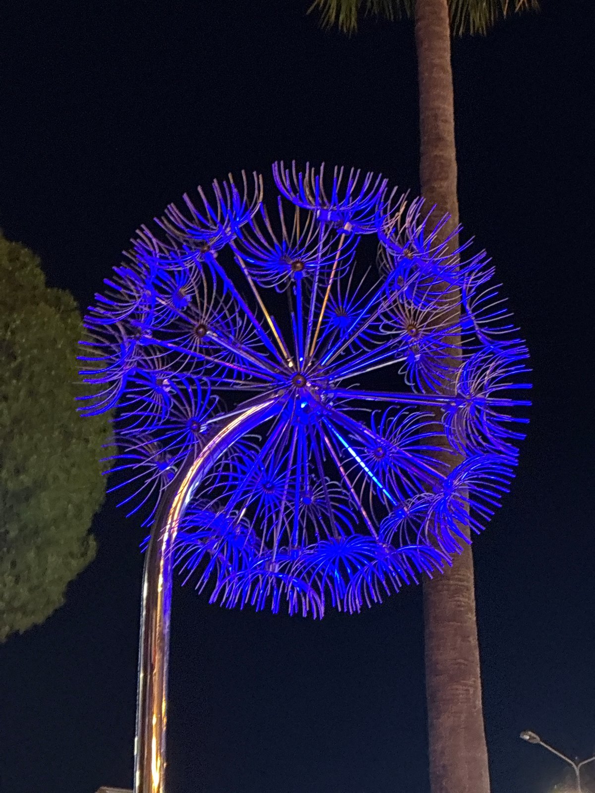 Alanya's waterfront promenade glows with summer night lighting